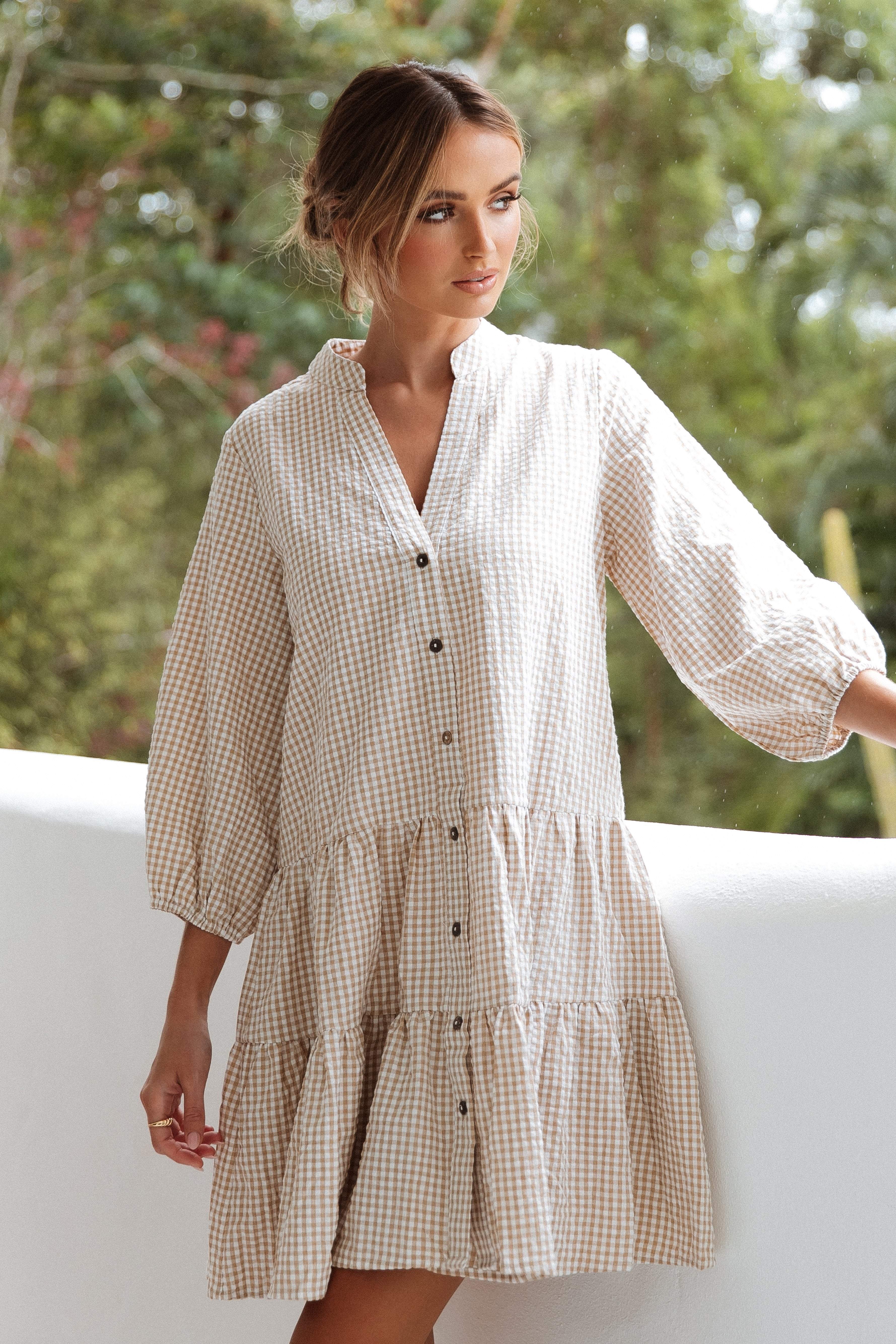 Daria Women's Elegant Beige Dress - Perfect for Office Wear, Parties & Special Occasions