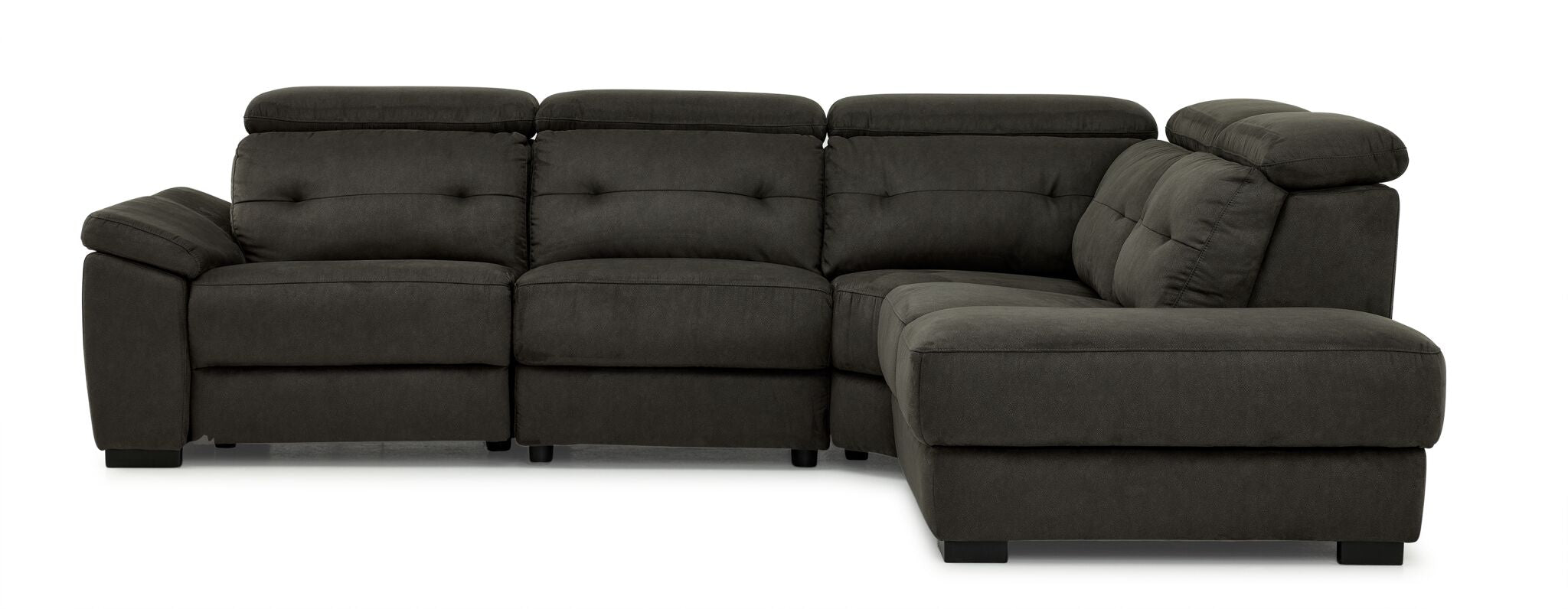 Colorado 4-Piece Power Reclining Sectional Sofa with Right Facing Chaise in Graphite Fabric - Perfect for Living Room, Home Theater & Family Gatherings