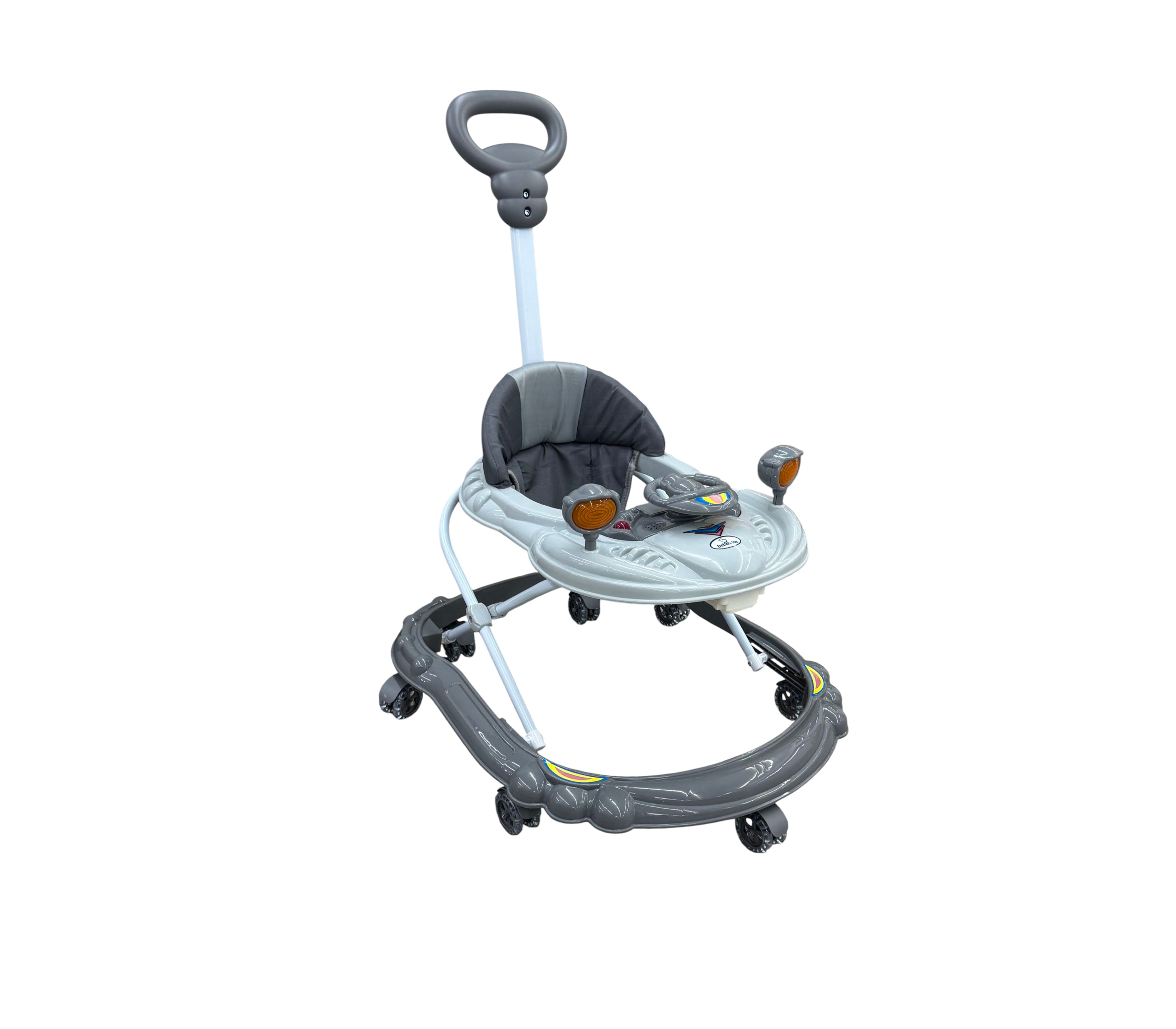 Baby Walker with Steering Wheel - Adjustable Height Infant Walking Assistant for Learning to Walk - Perfect for Home, Nursery & Playtime
