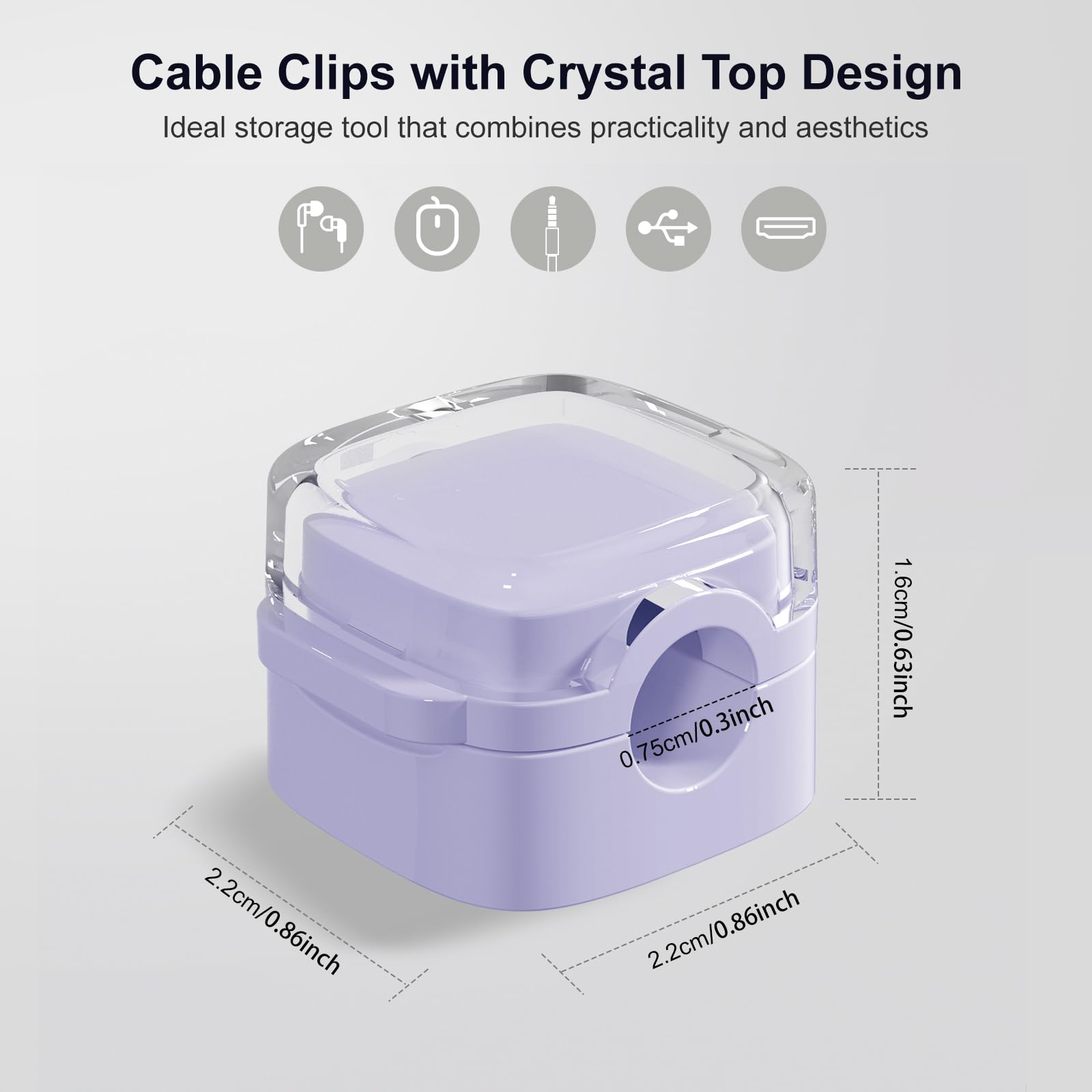 6 Pack Magnetic Cable Clips - Strong Adhesive Cord Organizer for Desk, Wall & Car - Under Desk Cable Management System - Perfect for Office, Home Kitchen & Nightstand - Keep Wires Tidy & Secure
