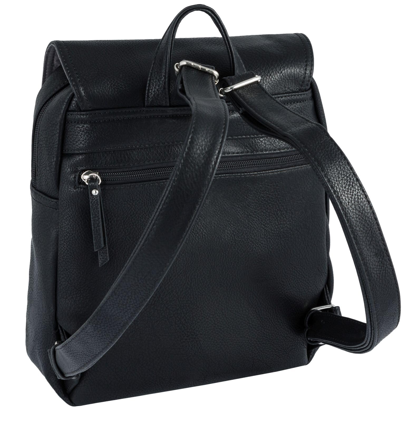 Gabor Women's Mina Backpack - Stylish Black Medium Size Backpack for Work, Travel & Everyday Use | Durable & Comfortable Shoulder Bag for Women