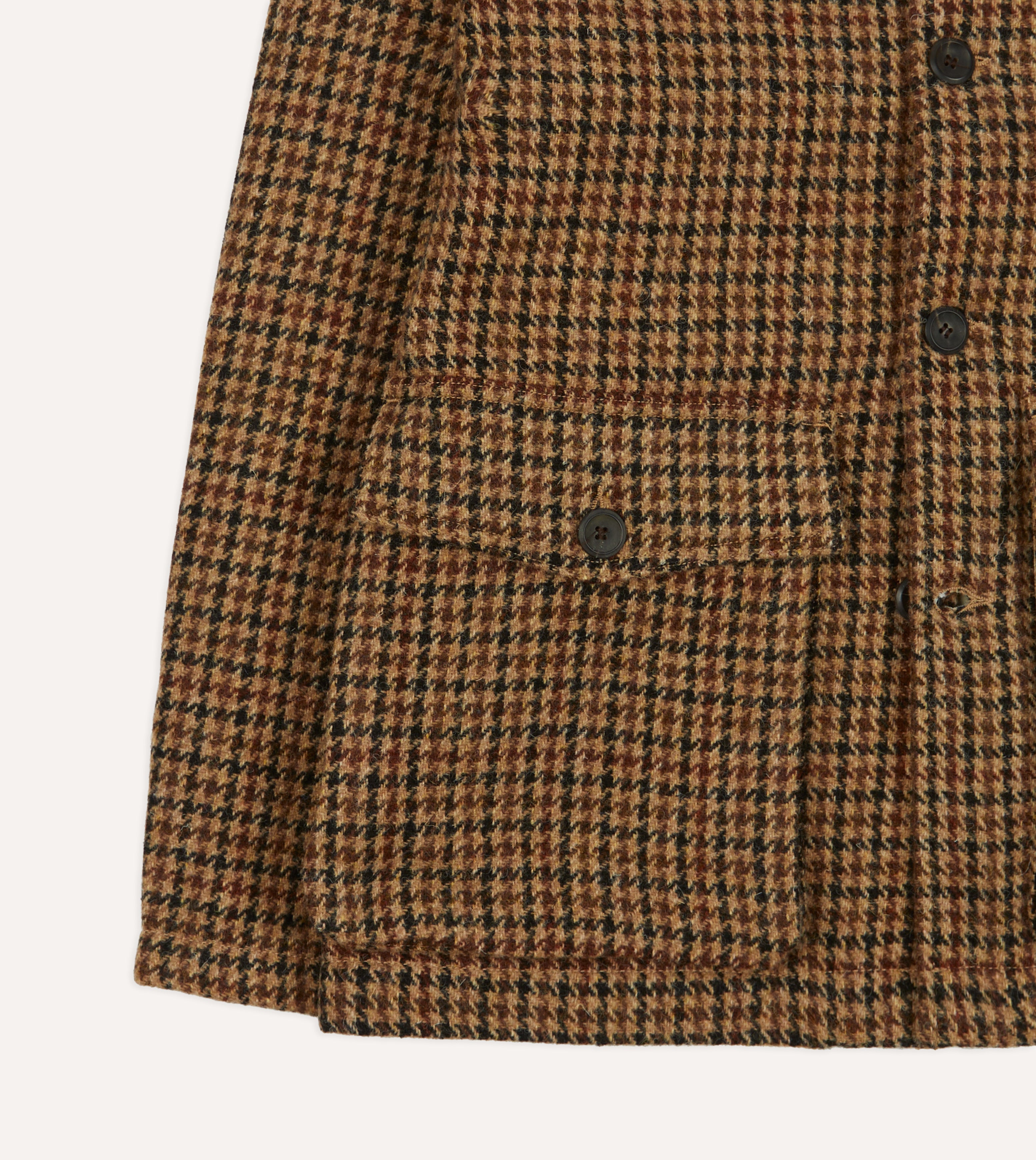 Stylish Houndstooth Check Harris Tweed Donkey Jacket for Men & Women - Perfect for Outdoor Adventures and Casual Wear