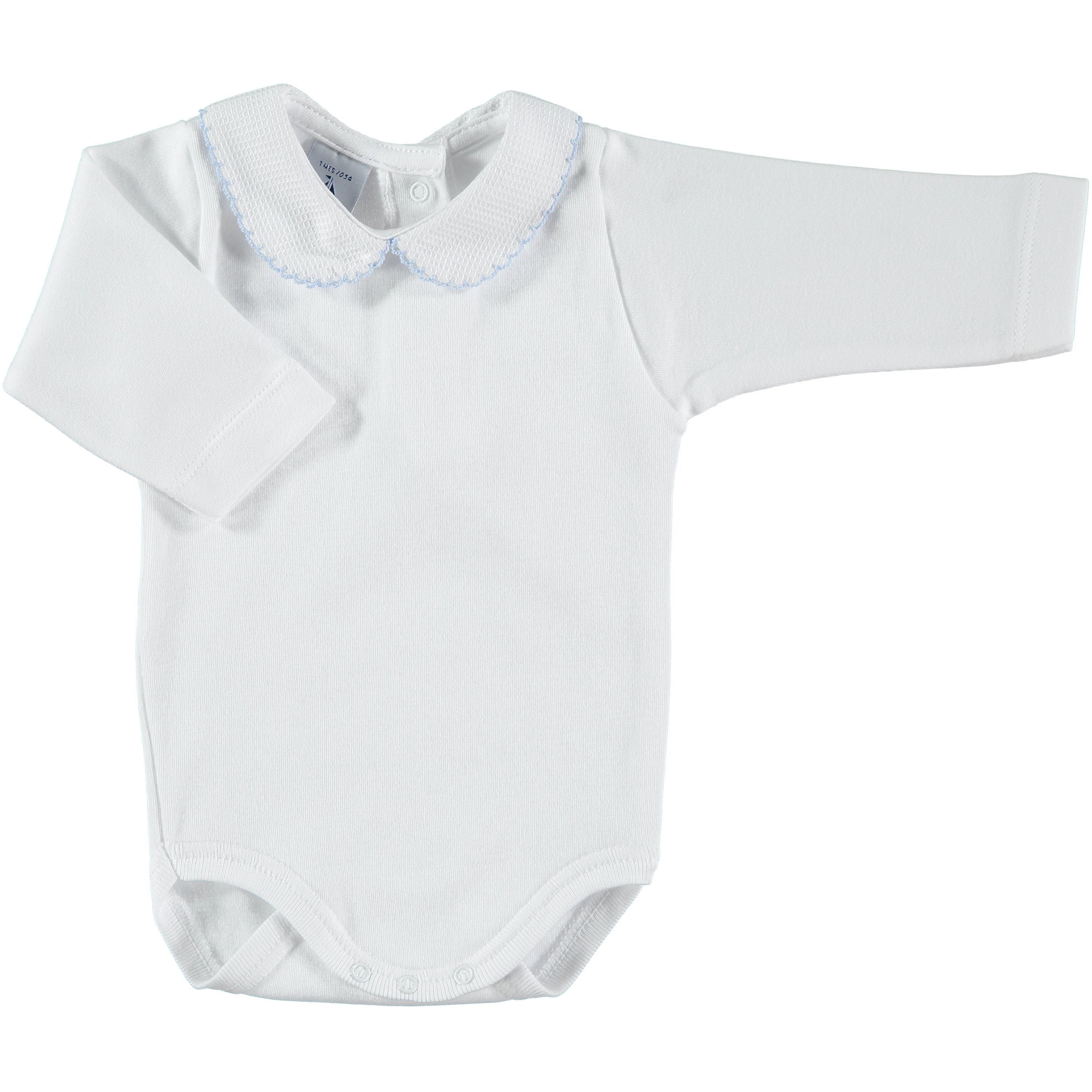 Women's Long Sleeve Peter Pan Collar Bodysuit - Vintage Inspired Stretch Cotton Blouse Top for Casual Wear & Layering
