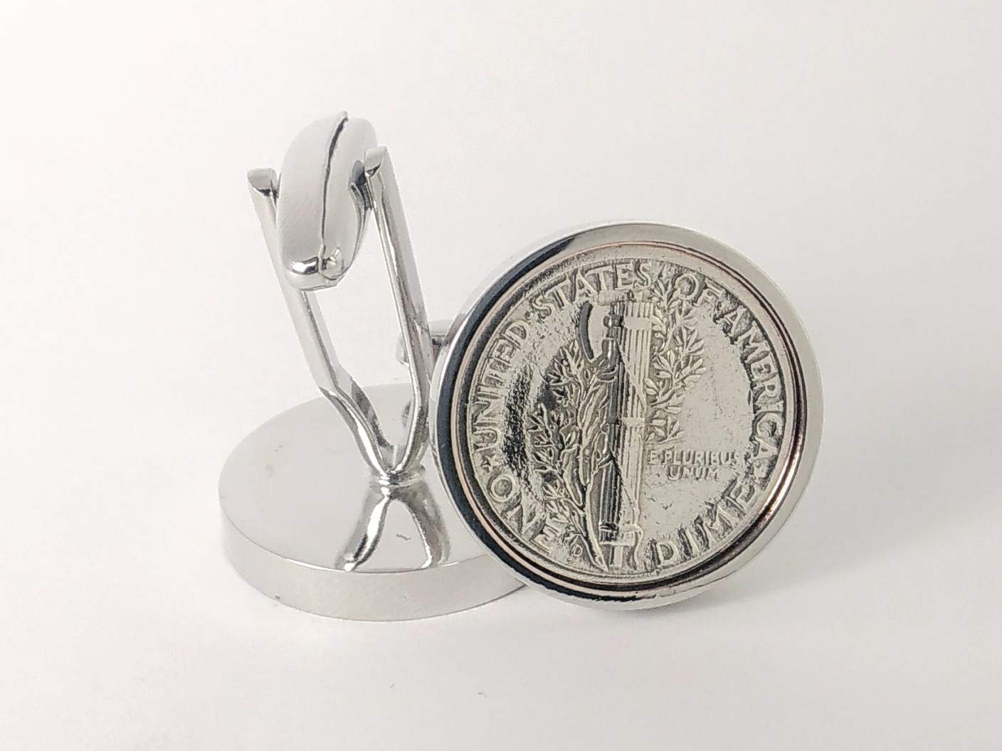 Genuine 1946 Coin Cufflinks - Rhodium Plated Vintage Birthday Gift for Men - Perfect 1946 Birthday Present, Anniversary & Father's Day Gift Idea