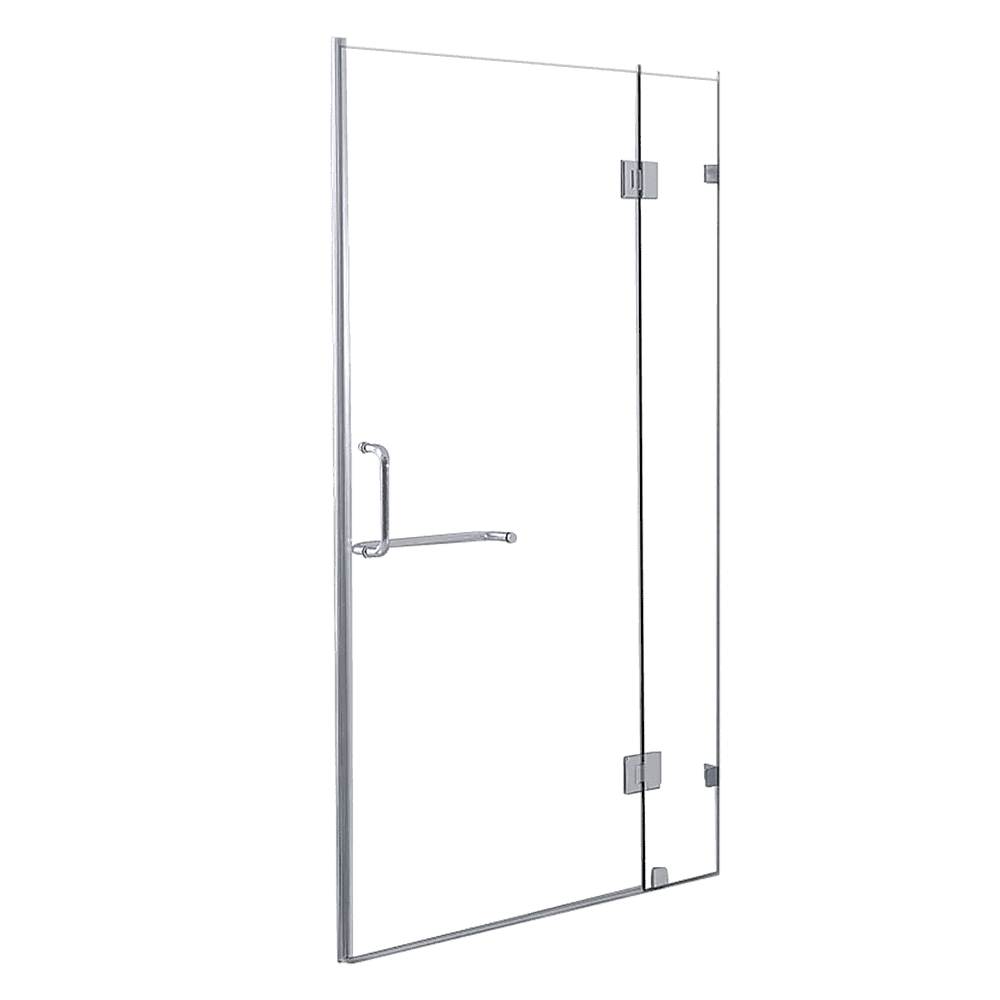 Della Francesca 100x200cm Frameless Shower Screen - 10mm Tempered Glass for Bathroom - Wall to Wall Installation, Modern Design for Home & Hotel Use
