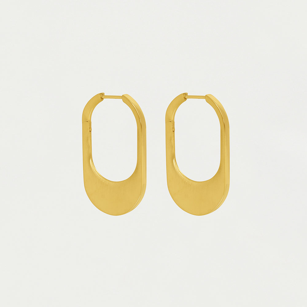 Gold Crosby Hinged Hoops - Premium Quality Jewelry for Women | Perfect for Everyday Wear, Parties & Special Occasions