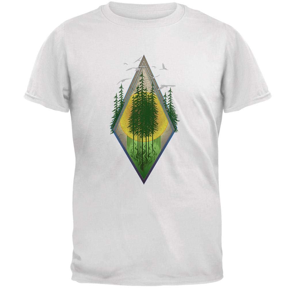 Nature Worship Hiking T-Shirt for Men - White 4XL | Outdoor Adventure Gear