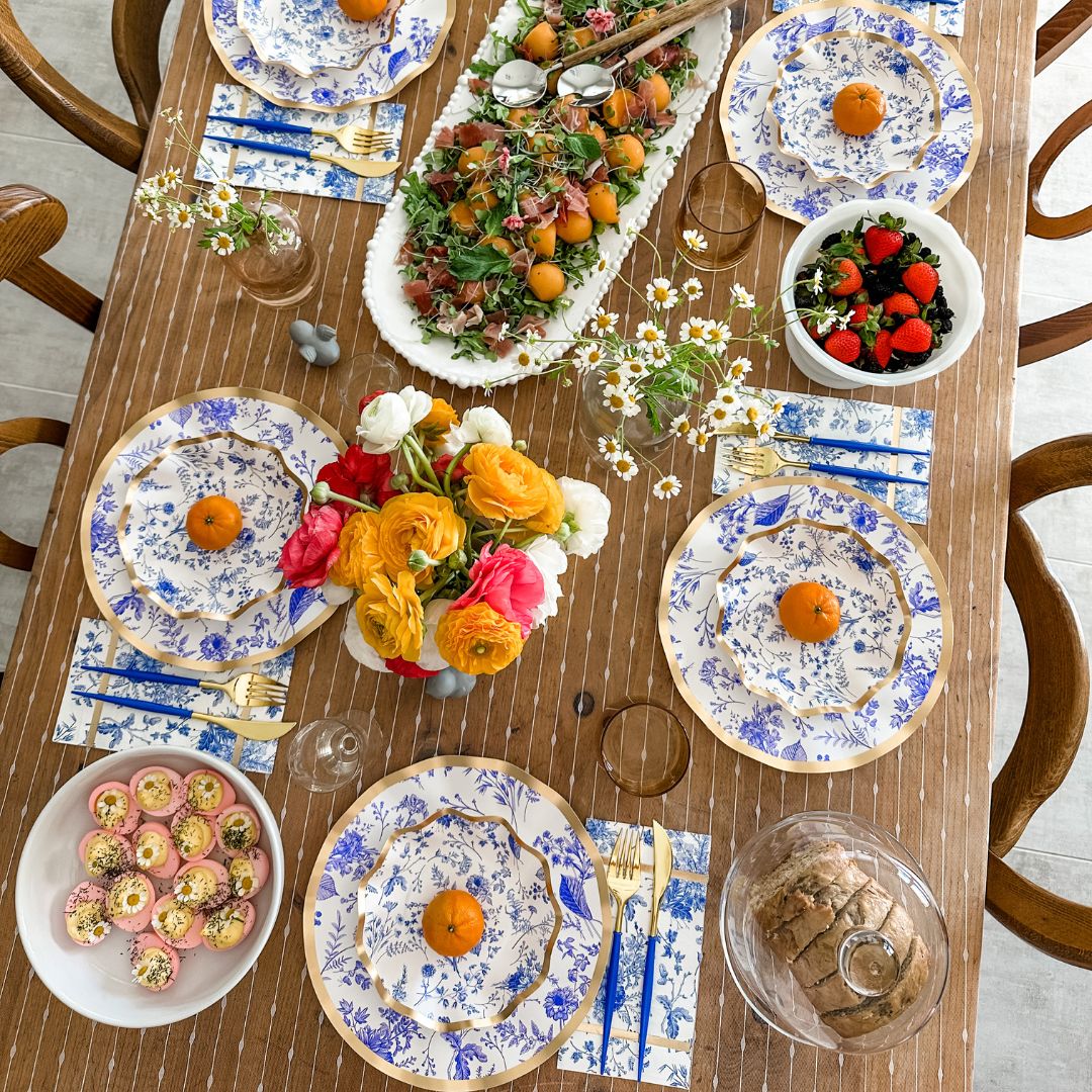 Elegant Timeless Table Setting - Premium Dinnerware Set for Formal & Casual Dining - Perfect for Weddings, Holidays & Everyday Use