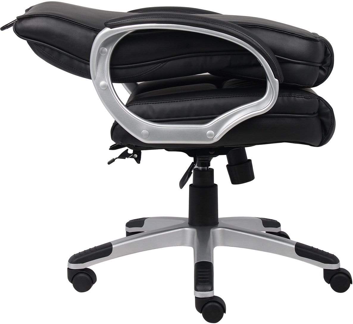 Premium Boss B8601 Executive LeatherPlus Office Chair - Ergonomic Fully Assembled High Back Desk Chair for Home & Business Use - Ideal for Long Hours of Comfortable Sitting