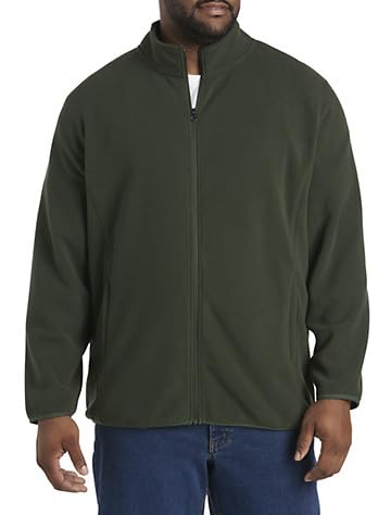 DXL Big & Tall Men's Full-Zip Polar Fleece Jacket - Warm Winter Outerwear for Plus Size Gentlemen | Perfect for Outdoor Activities, Casual Wear & Cold Weather Protection