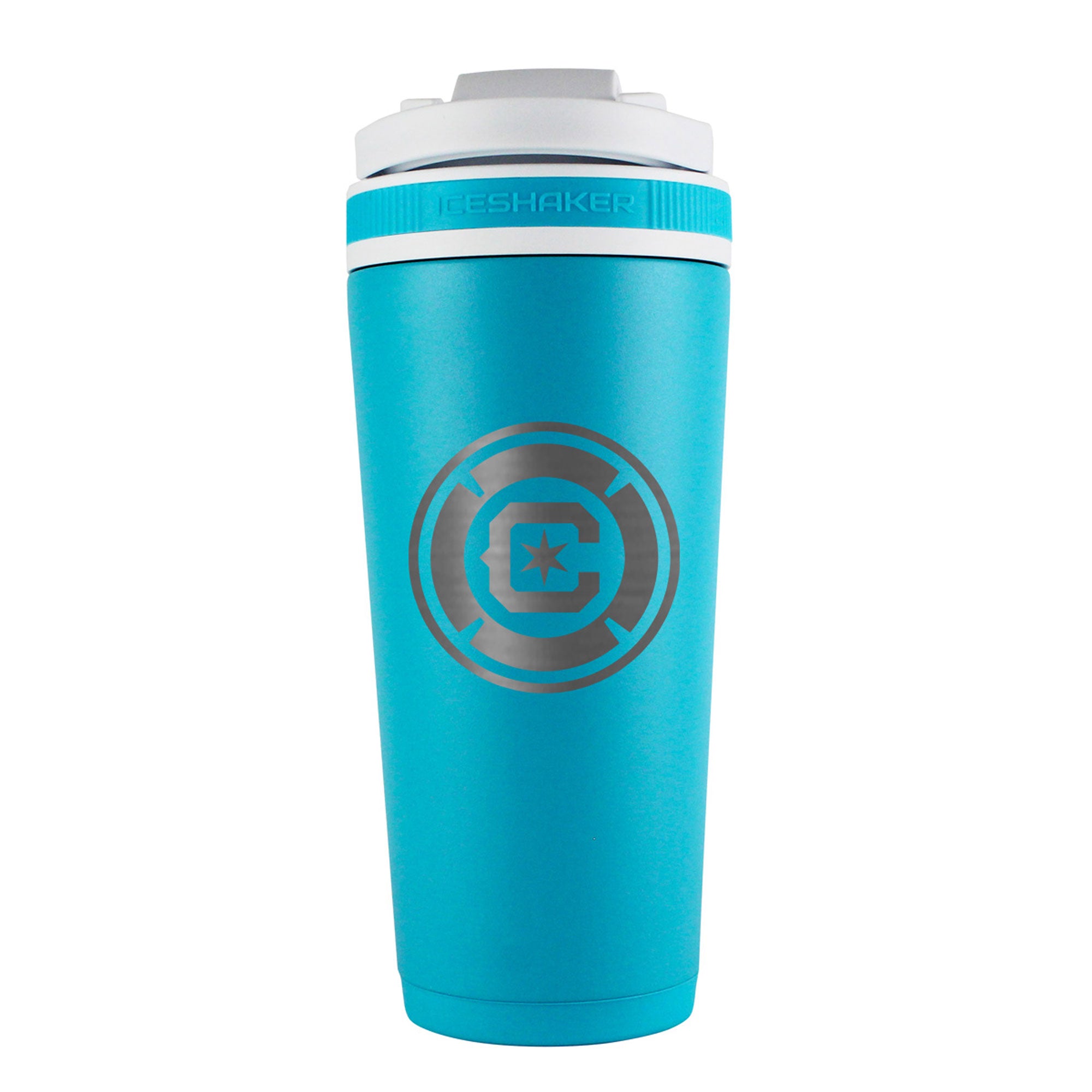 Officially Licensed Chicago Fire 26oz Insulated Stainless Steel Water Bottle with Leakproof Lid - Caribbean Blue - Perfect for Gym, Workouts & Outdoor Activities