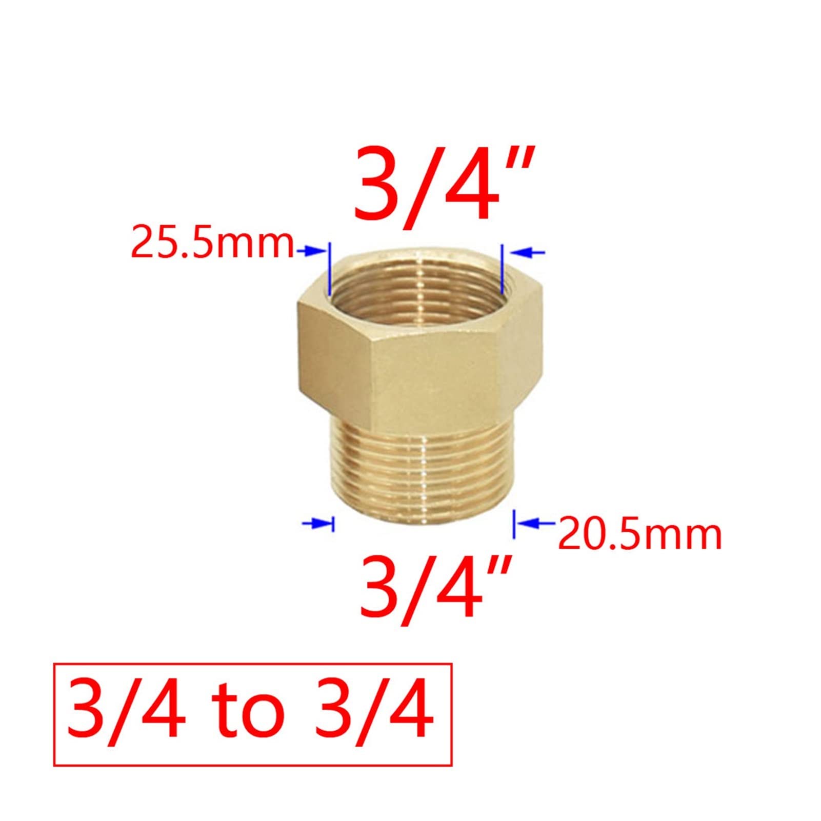 Brass Garden Hose Adapter 1/2