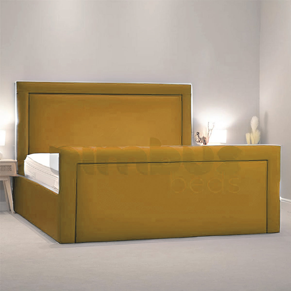 Charlie Bed Frame - Queen Size Wooden Platform Bed with Headboard - Modern & Sturdy Design for Bedroom, Guest Room, or Dorm
