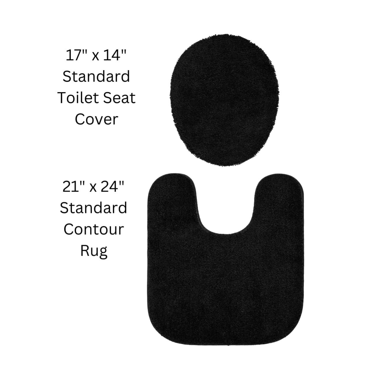 Garland Rug Traditional Nylon Washable Basin Blue 5-Piece Bathroom Set - Includes Lid, Contour Mat & 3 Soft Absorbent Bath Rugs | Stylish Non-Slip Bath Mat for Shower, Tub & Vanity Area