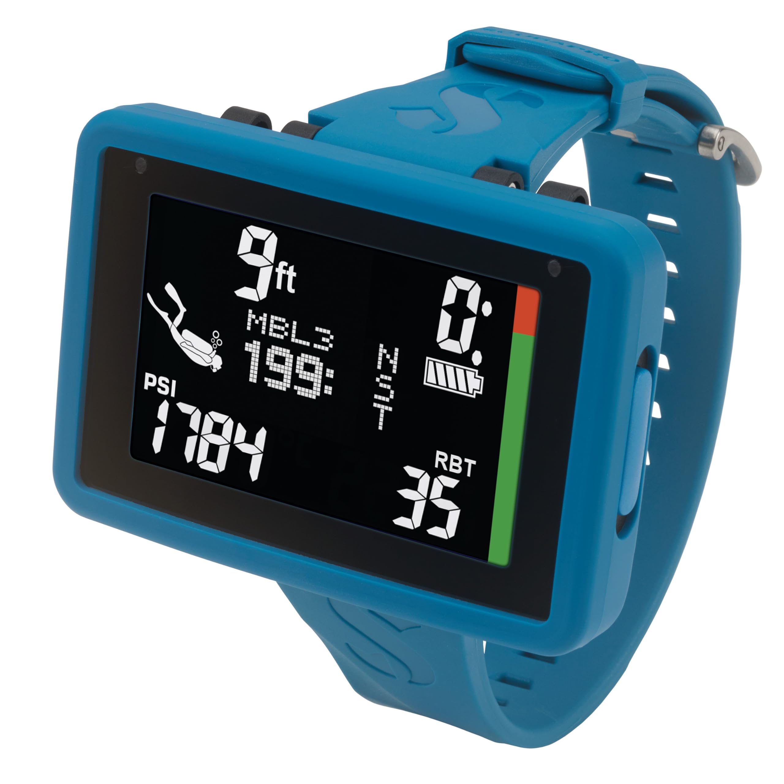 SCUBAPRO Luna 2.0 AI Wrist Dive Computer with Bluetooth - Air Integrated Digital Watch for Scuba Diving - Includes Protective Case & Silicone Band - Perfect for Recreational & Technical Divers