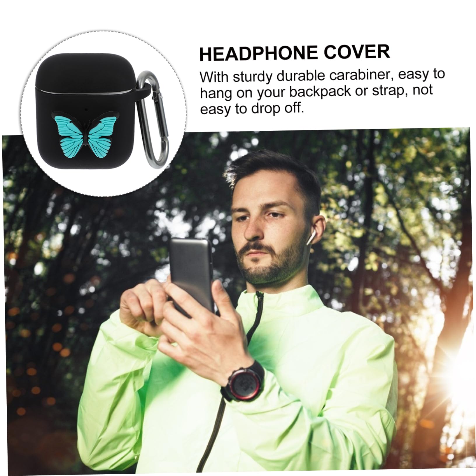 Homoyoyo Silicone Earphone Case for AirPods & Wireless Earbuds - 2 Pack 3D Design Headphone Cover Accessories - Perfect for Gym, Travel & Daily Use