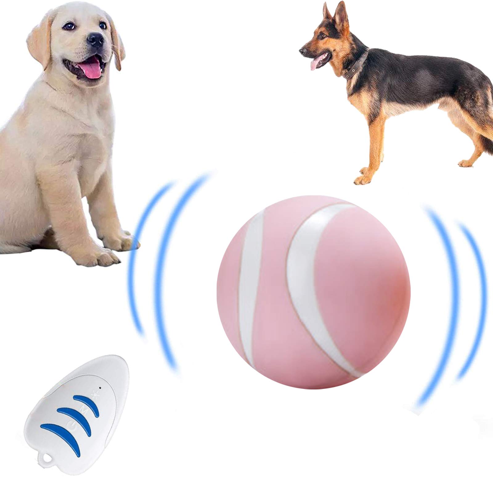 Interactive Smart Pet Toy Ball with Remote Control - Rechargeable LED Flashing Ball for Dogs & Cats - Rolling, Vibration & Shaking Modes - Durable Chew Toy for Teeth Cleaning - Perfect for Indoor Play & Exercise