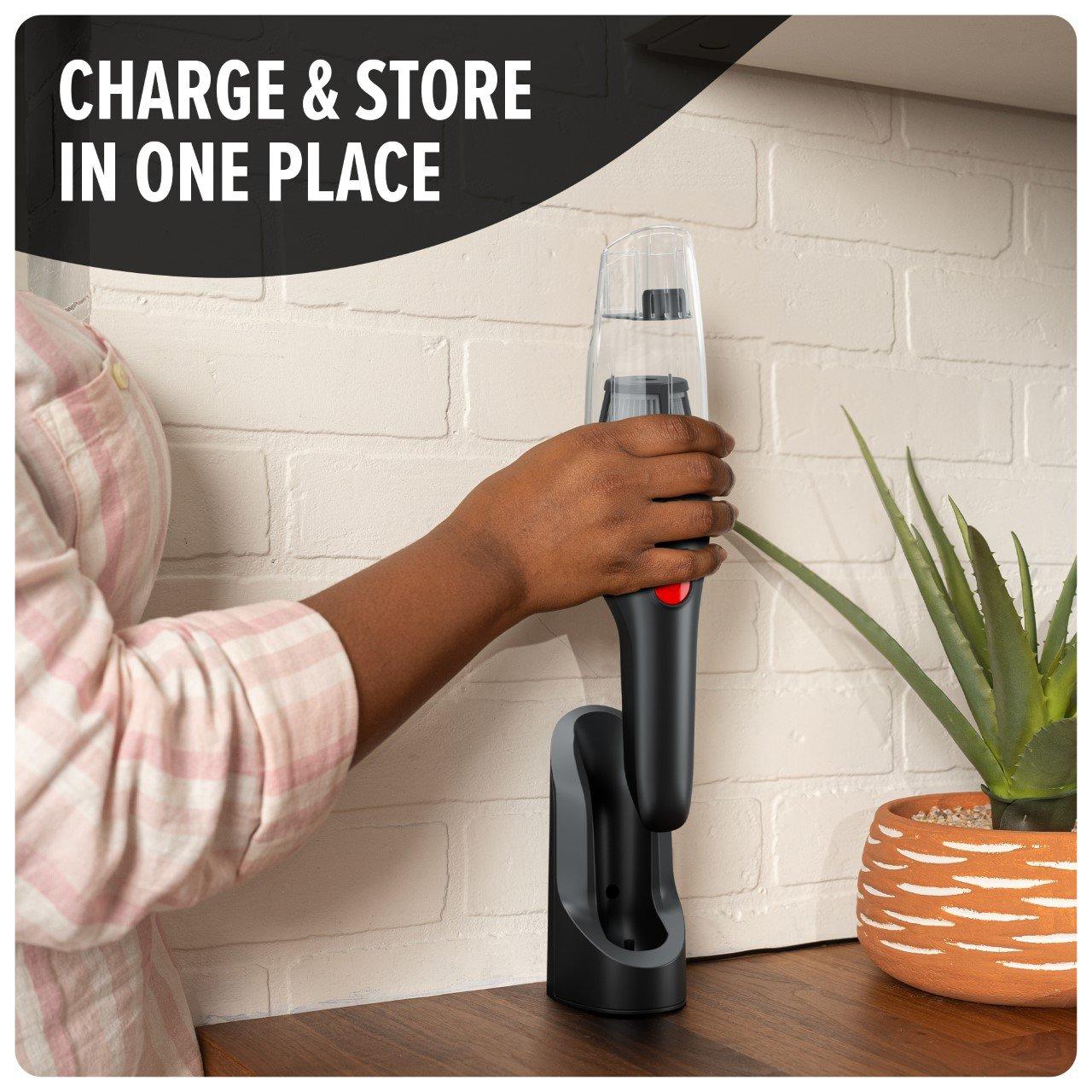 Grab & Go+ 8V Cordless Hand Vacuum - Lightweight Portable Rechargeable Handheld Vacuum Cleaner for Car, Home, Pet Hair & Quick Cleanups