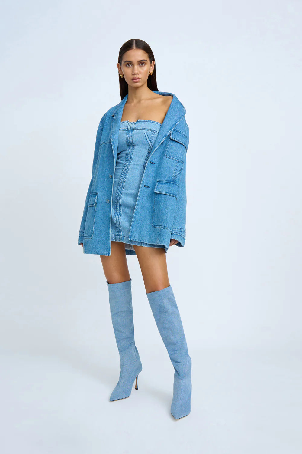 Blue Jean Beauty Blazer - Distressed Denim Jacket for Women | Casual & Chic Outerwear for Everyday Wear