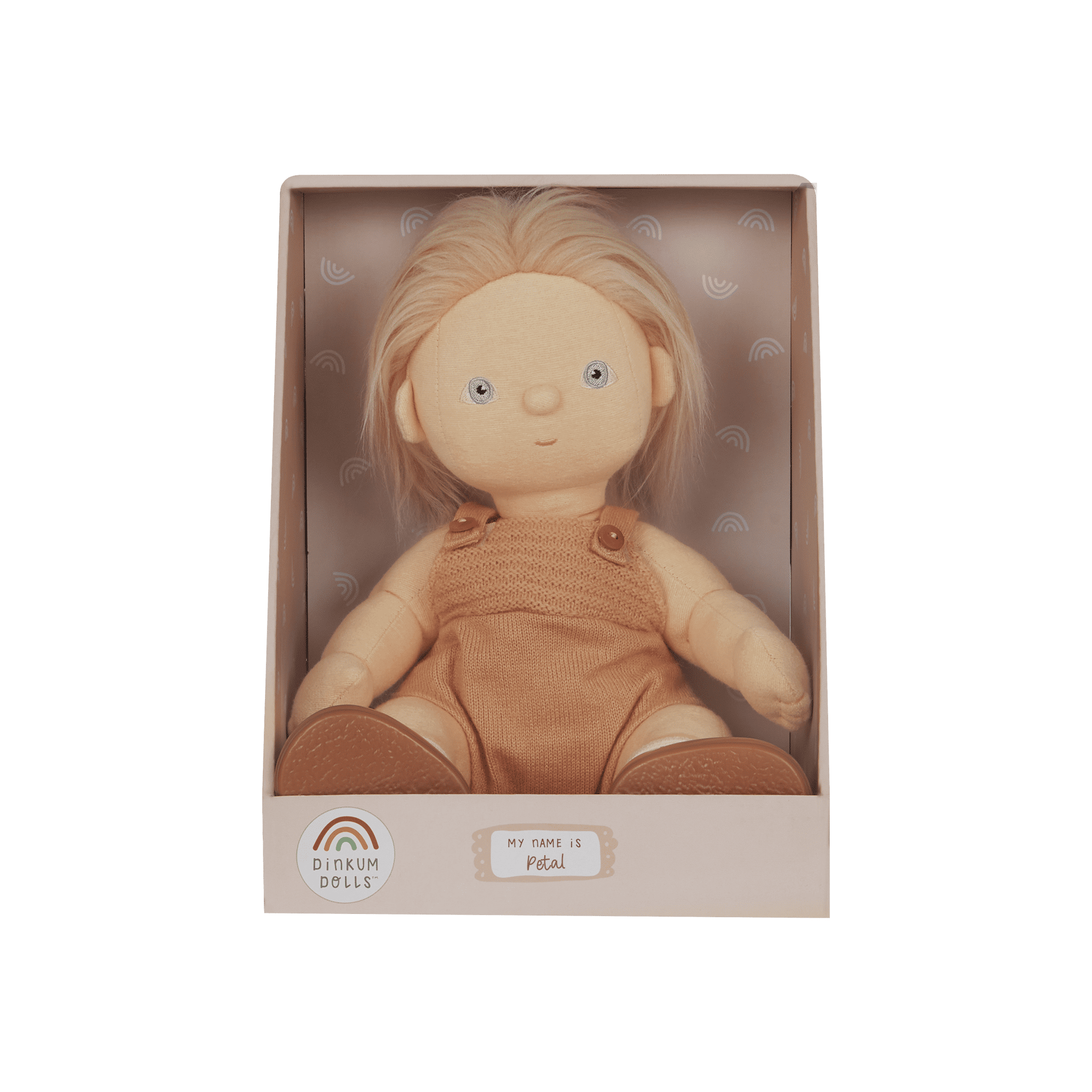 Dinkum Dolls Petal - Soft & Cute Plush Doll for Kids | Perfect for Playtime, Gifts & Nursery Decor | Great for Cuddling, Birthday Presents & Room Decoration