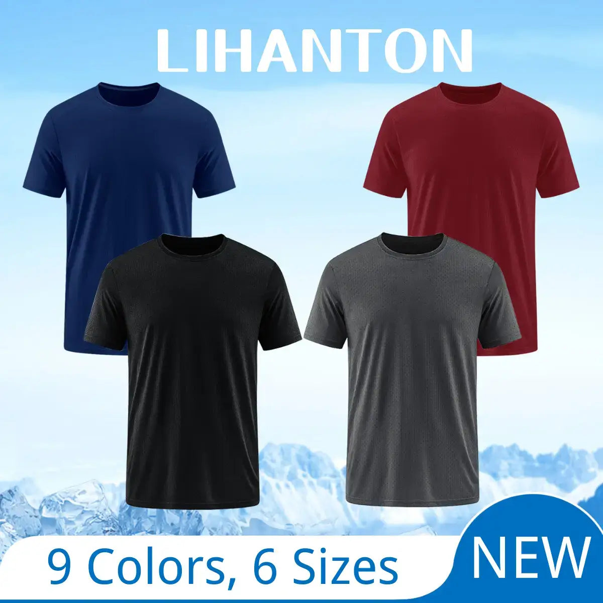 4 Pack Men's Quick Dry Athletic T-Shirts - Moisture Wicking Workout Shirts for Running, Gym & Sports - Lightweight & Breathable Activewear
