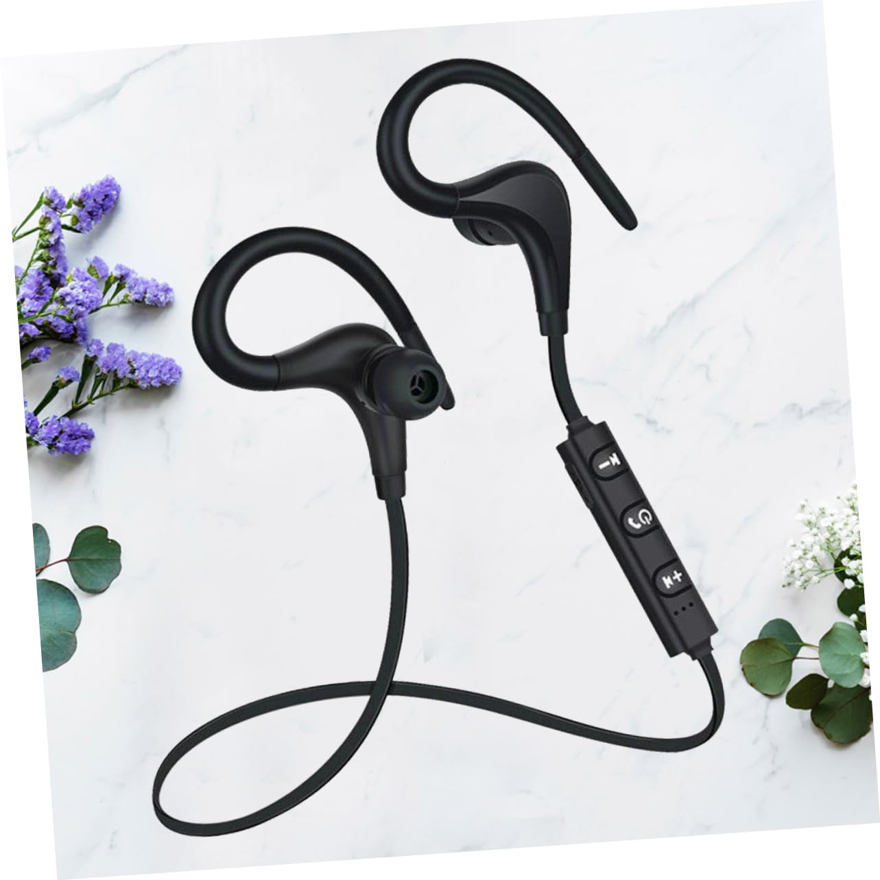 Hemobllo Wireless Sport Headphones - Bluetooth Over-Ear Headset with Earhook, Stereo Sound for Running, Gym & Workout - Black