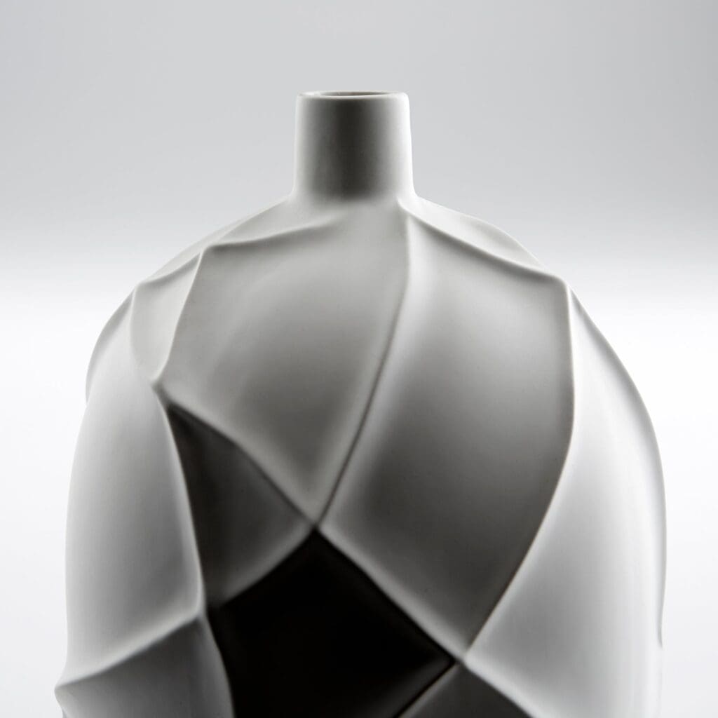 Cyan Design 10926 Pedregal White Ceramic Vase - Elegant Home Decor for Living Room, Dining Table, or Wedding Centerpiece