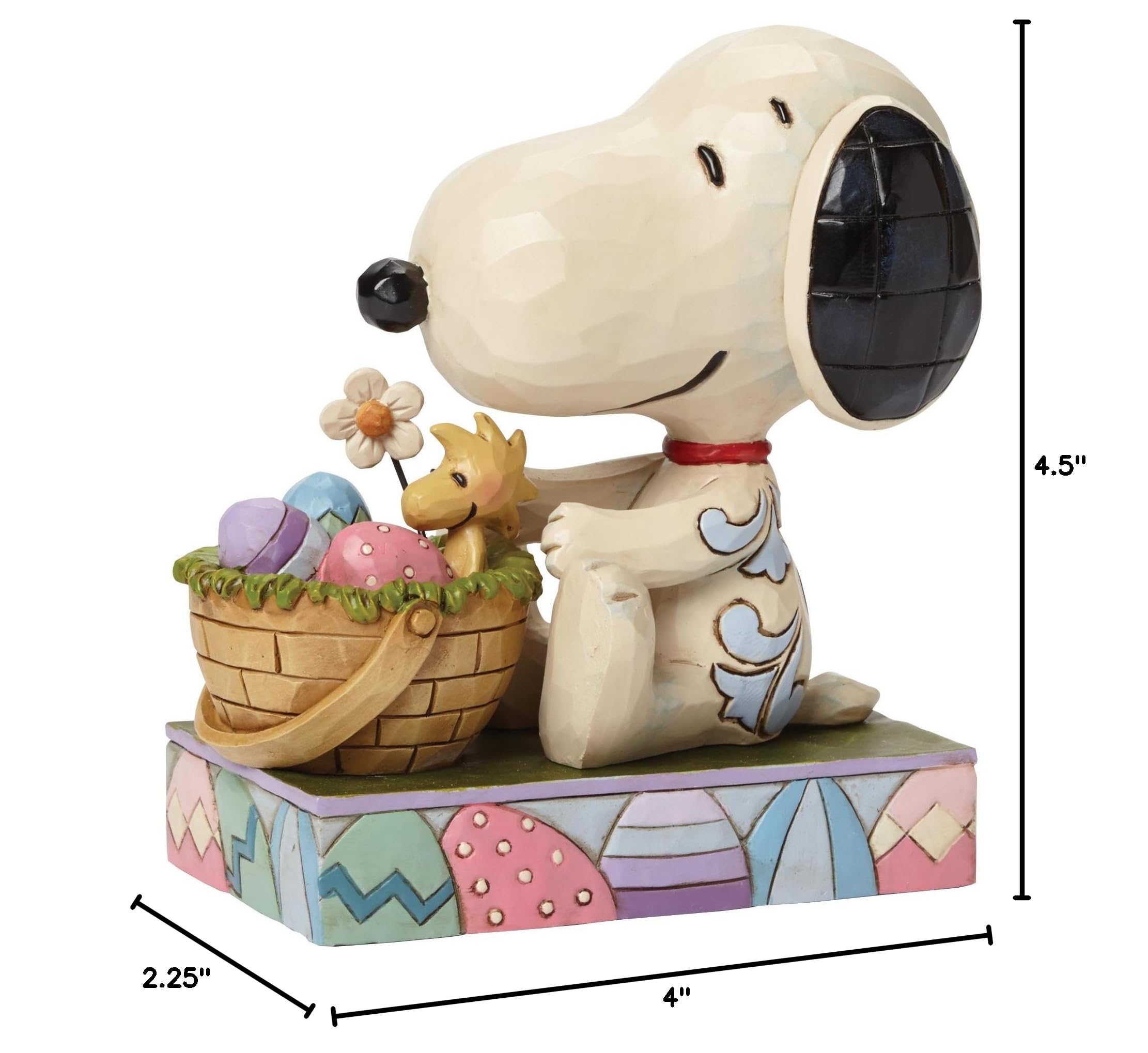 Jim Shore Snoopy Hooray for The Easter Beagle Figurine - Peanuts Collectible Statue 4042382 - Perfect for Easter Decorations, Gift Giving, and Peanuts Fans Collection