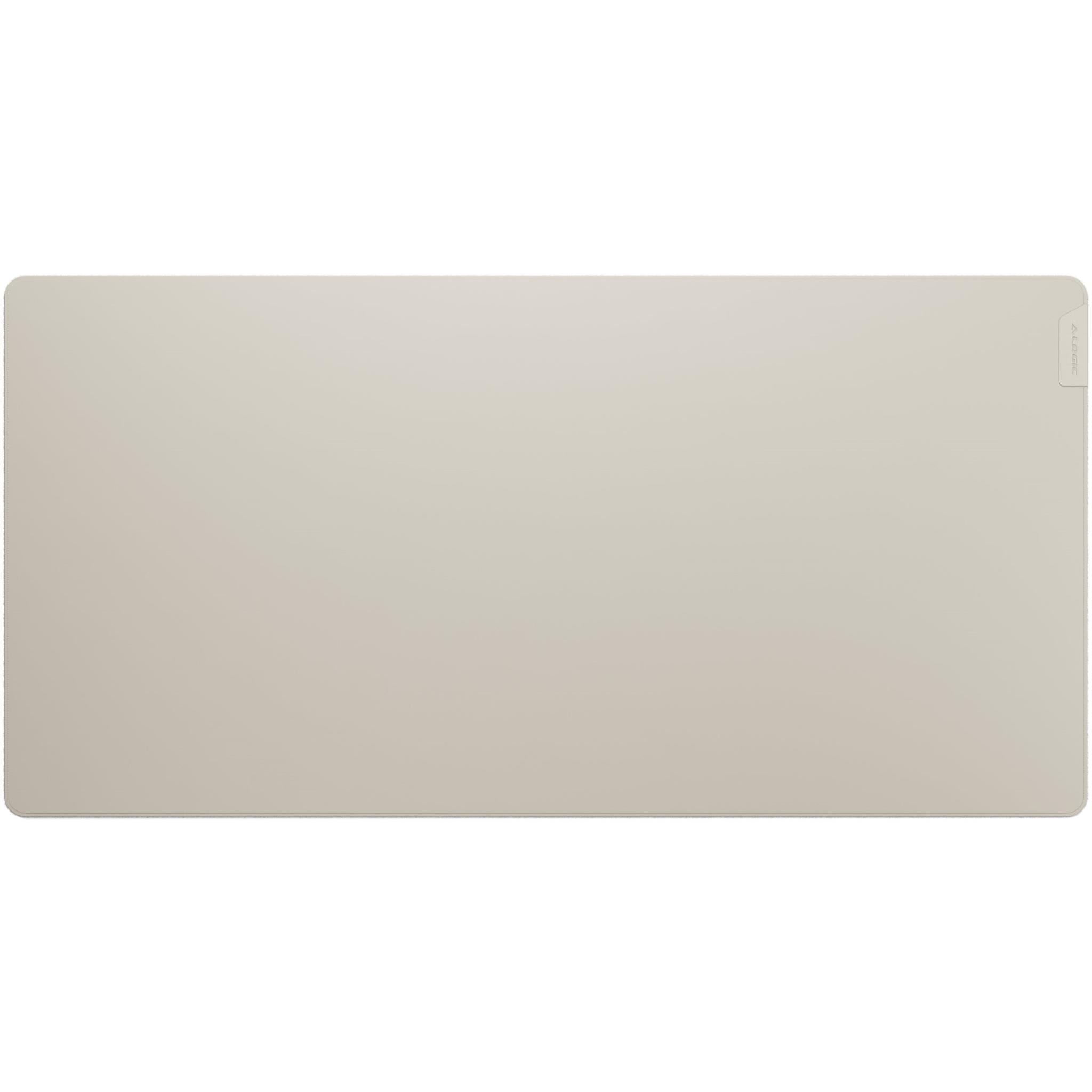 Premium Reversible Desk Mat - Alogic Duo with Vegan Leather & Felt (Light Grey/Vanilla) | Office & Home Workspace Accessory for Laptops & Desktops