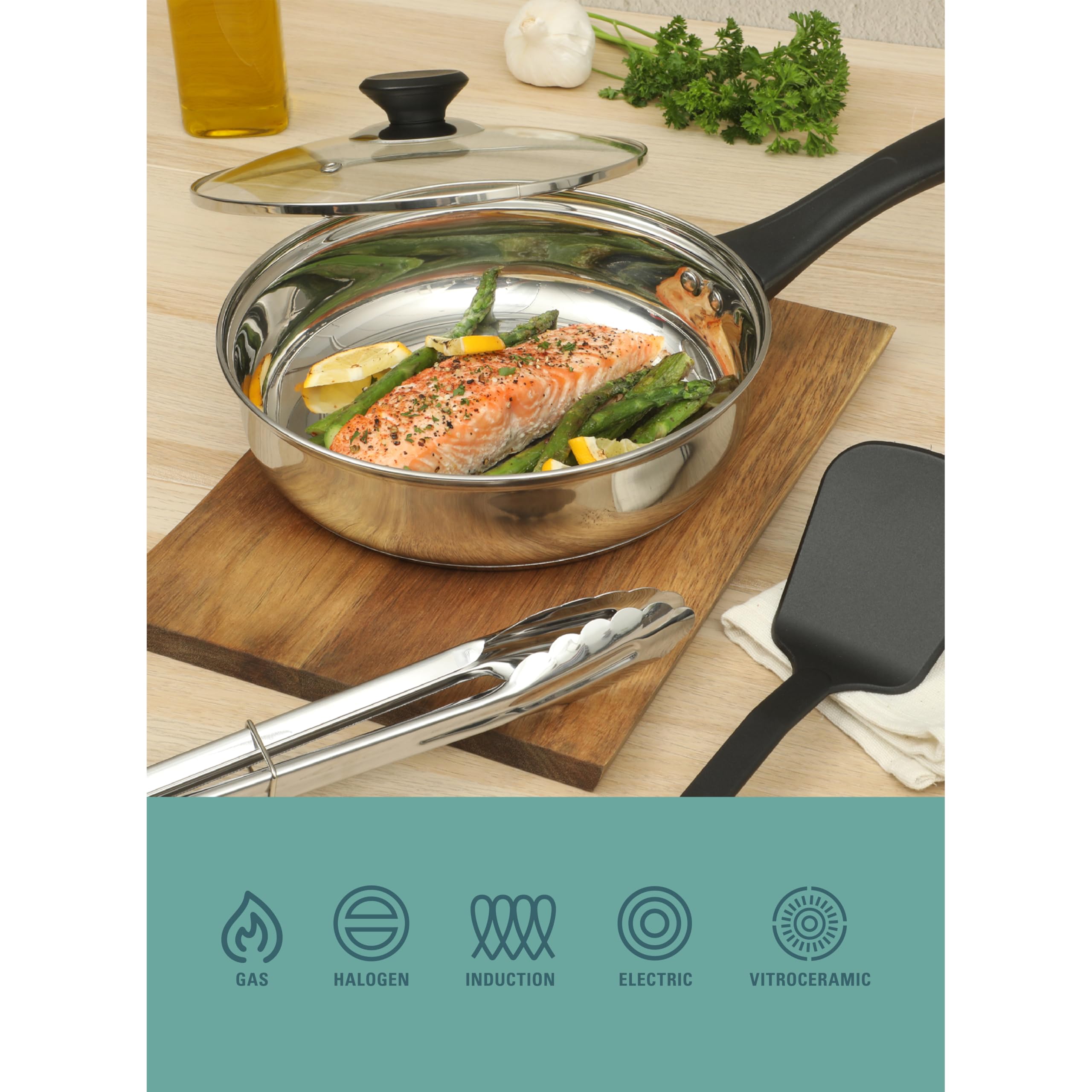 Gibson Home 74-Piece Complete Kitchen Set - Pots & Pans Cookware, Dinner Plates & Bowls, Knife Block with Cutlery, Flatware Utensils, Kitchen Tools & Gadgets, Storage Containers, Drinking Glasses - Perfect for Small Apartments, College Dorms & Starter Homes