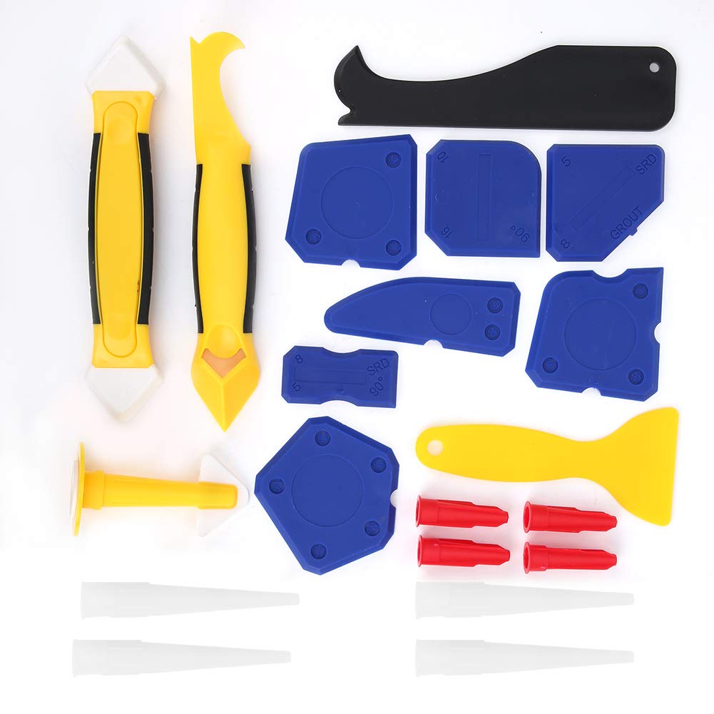 Professional Caulking Tool Kit - Silicone Sealant Applicator & Glue Scraper for Home Improvement, Bathroom & Kitchen Renovation | Perfect for DIY Projects, Tile Grouting & Waterproofing