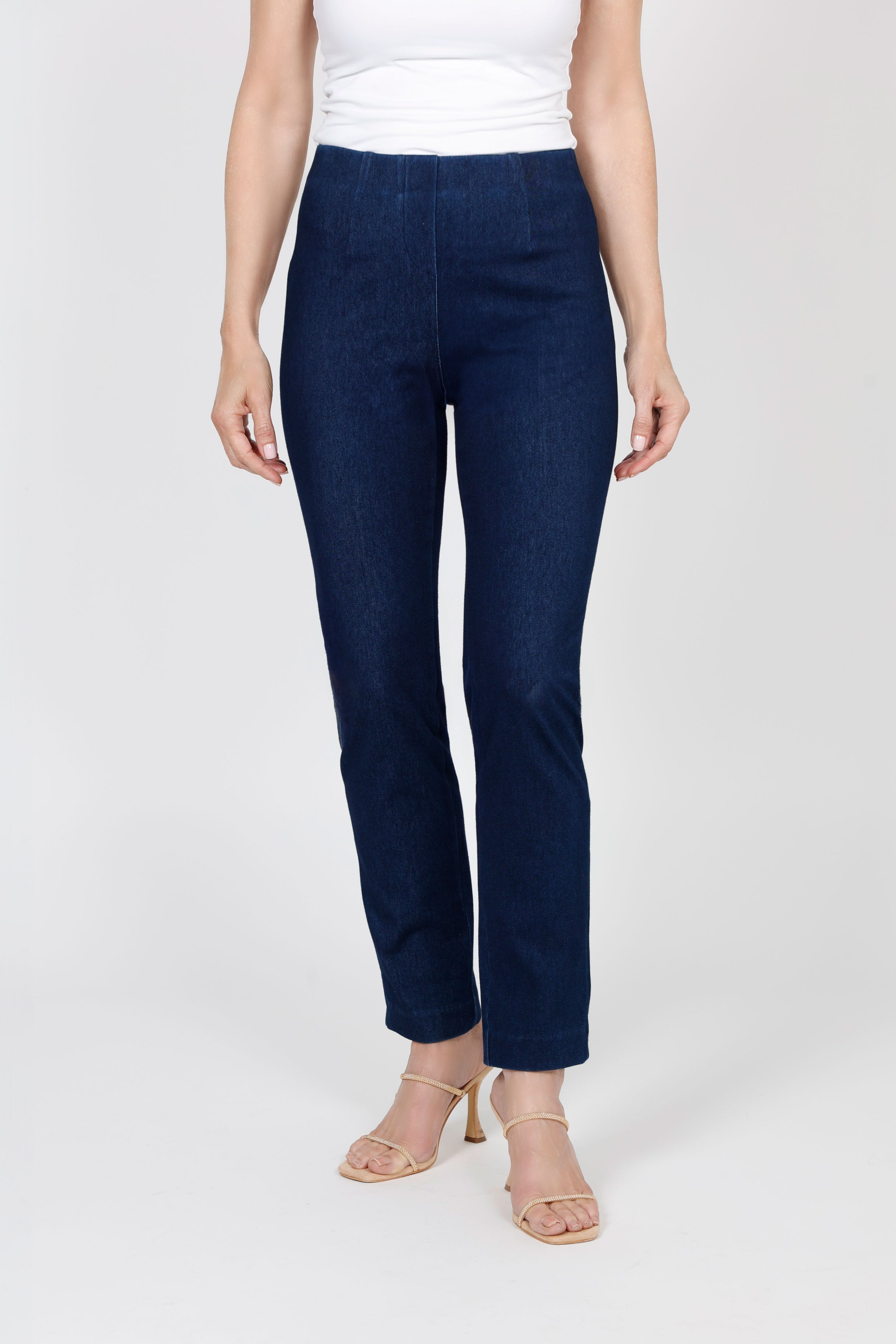 Holland Ave Sammy Women's High-Rise Denim Ankle Pants - Slim Fit Stretch Jeans for Casual Wear & Everyday Outfits