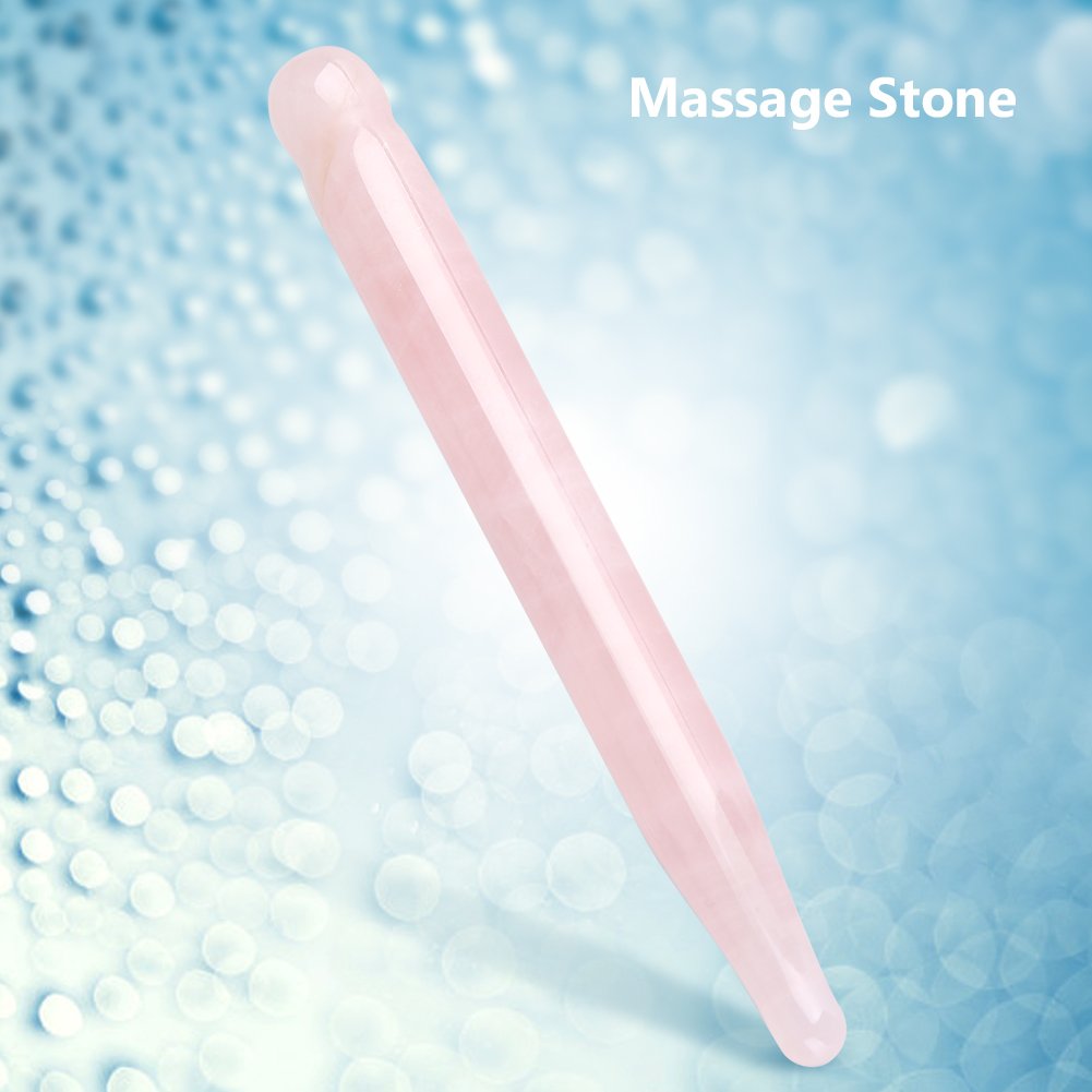 FILFEEL Rose Quartz Gua Sha Tool for Face & Body - Natural Crystal Massage Stick & Scraping Tool for Skincare & Relaxation - Perfect for Facial Lymphatic Drainage & Muscle Tension Relief