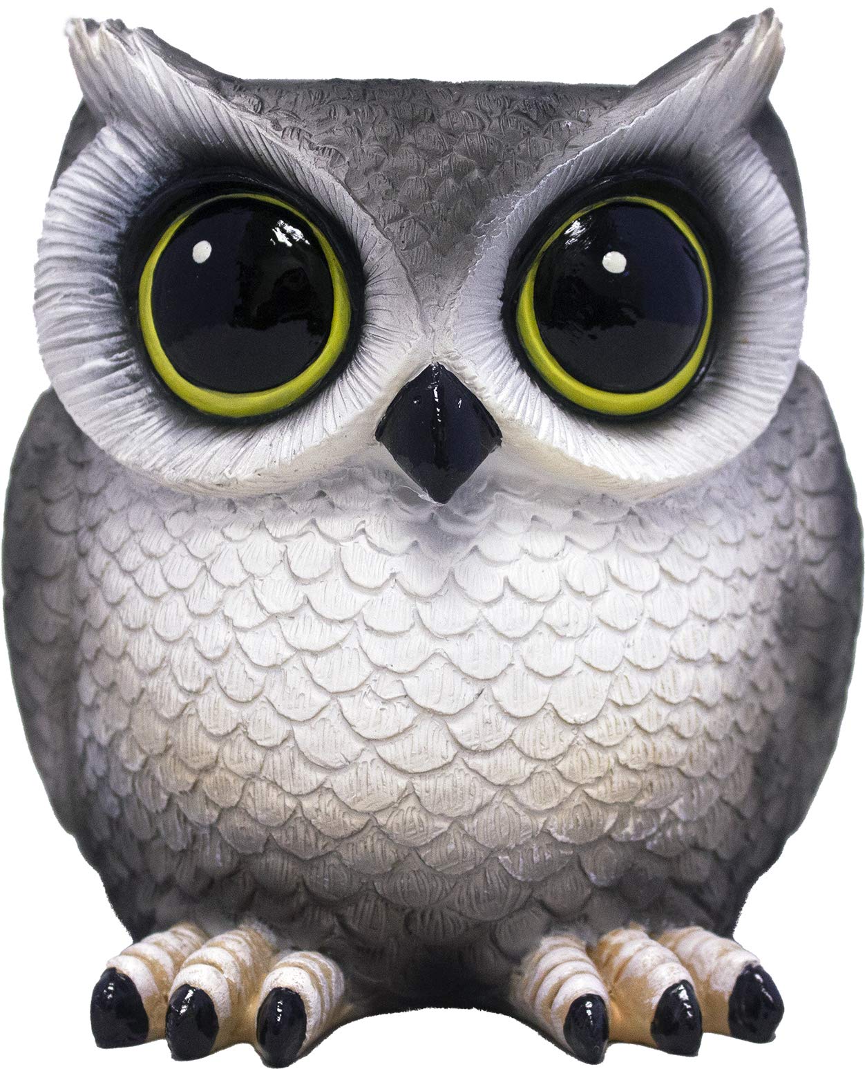DWK Grey Owl Makeup Brush Holder Organizer | Handmade Vanity Organizer with Farmhouse Style | Cute Owl Decor for Bathroom & Bedroom | Perfect Gift for Makeup Lovers & Home Decor - 4