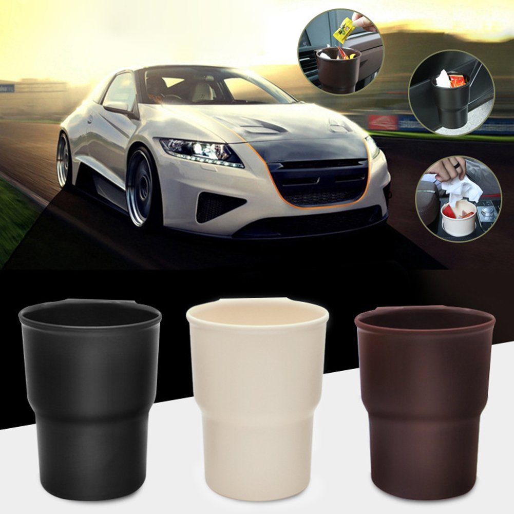 Multi-Function Car Trash Can with Lid - Mini Wheelie Storage Bin for Car Organizer, Auto Change Holder & Vehicle Garbage Container - Perfect for Road Trips, Commuting & Car Cleaning