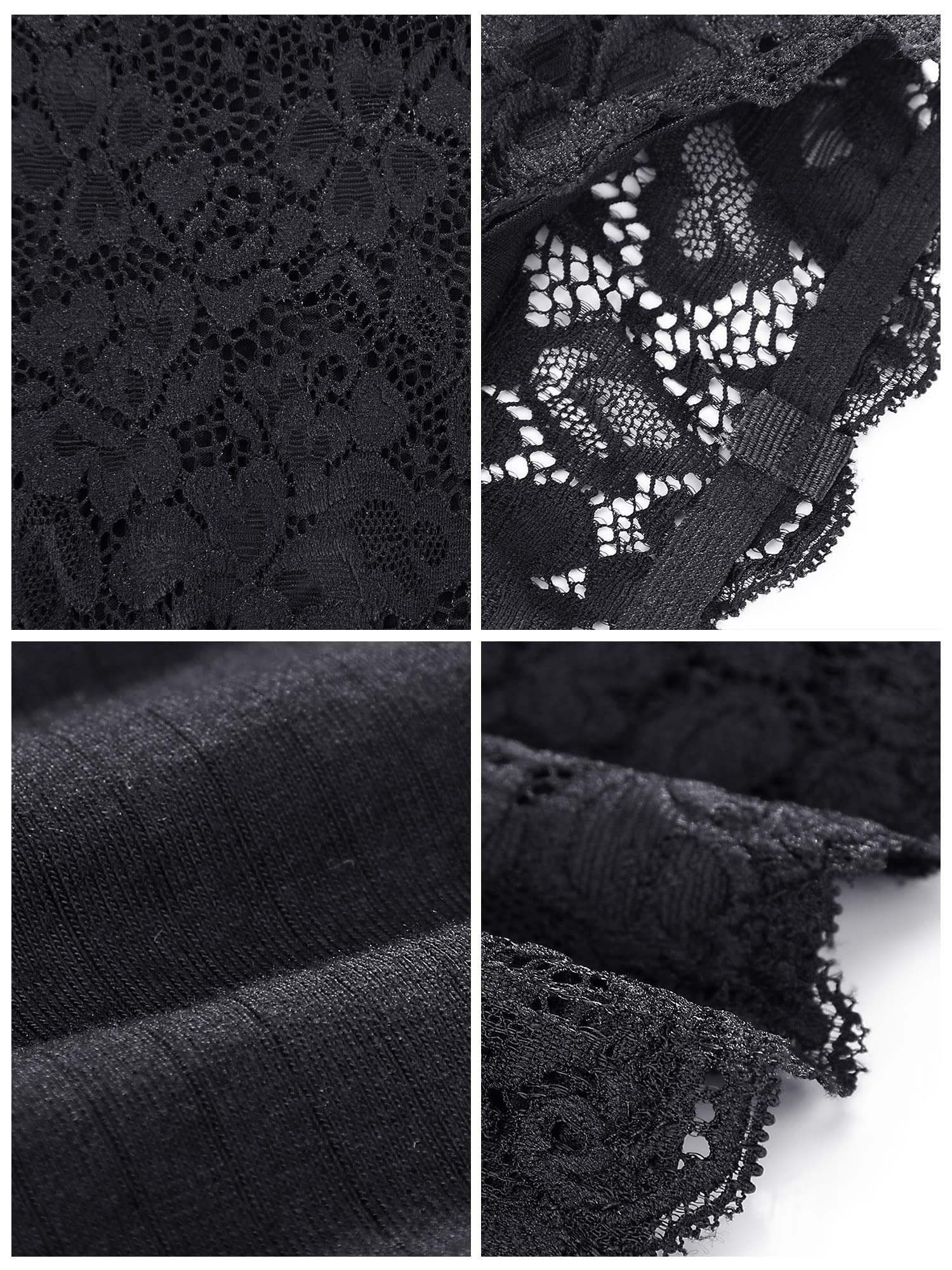 4-Pack Women's Lace Bandeau Bras - Seamless Tube Tops with Elastic Strapless Design, No Sponge Pad & No Underwire for Comfort - Perfect for Daily Wear, Yoga, Beach & Layering Under Clothes