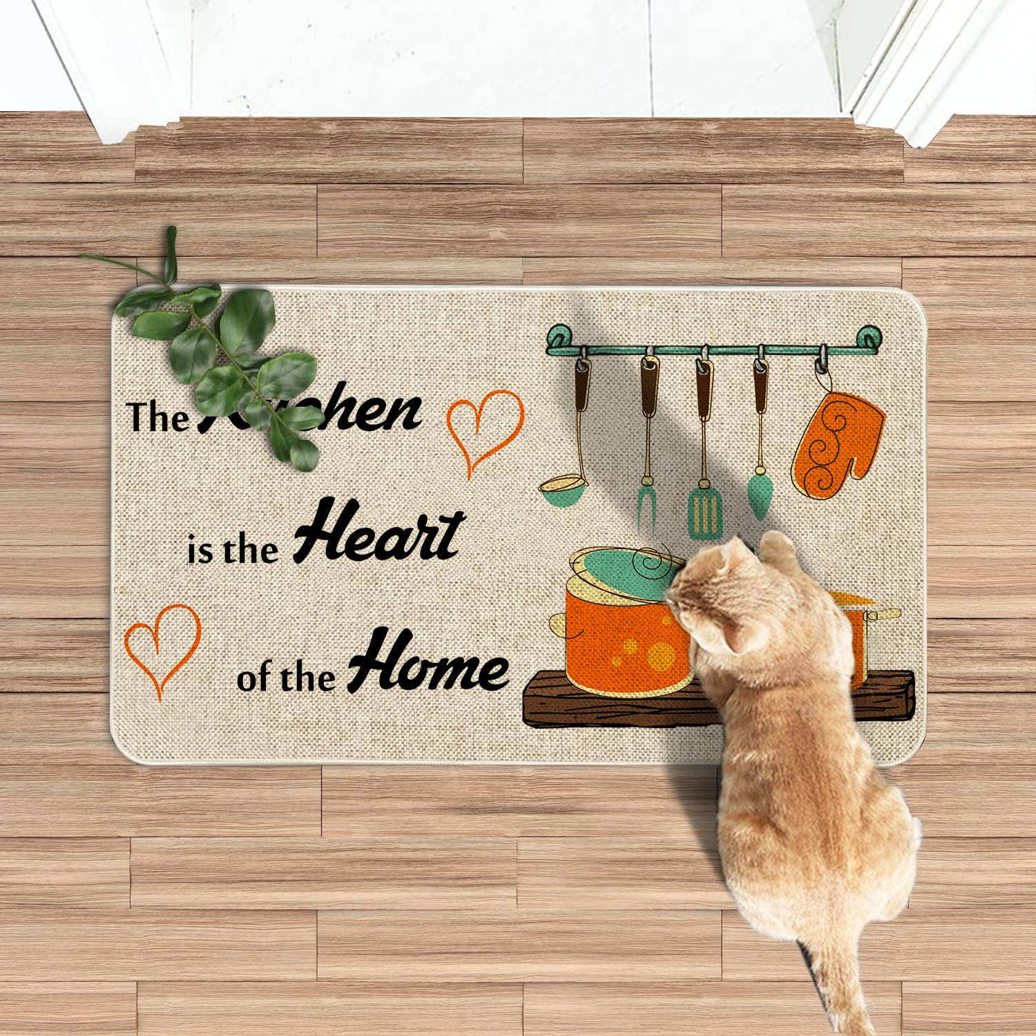 Roszwtit Farmhouse Kitchen Rugs - Washable Non-Slip Floor Mats for Home Decor, 30x17 Inch - Perfect for Farmhouse Style Kitchens, Entryways and High Traffic Areas