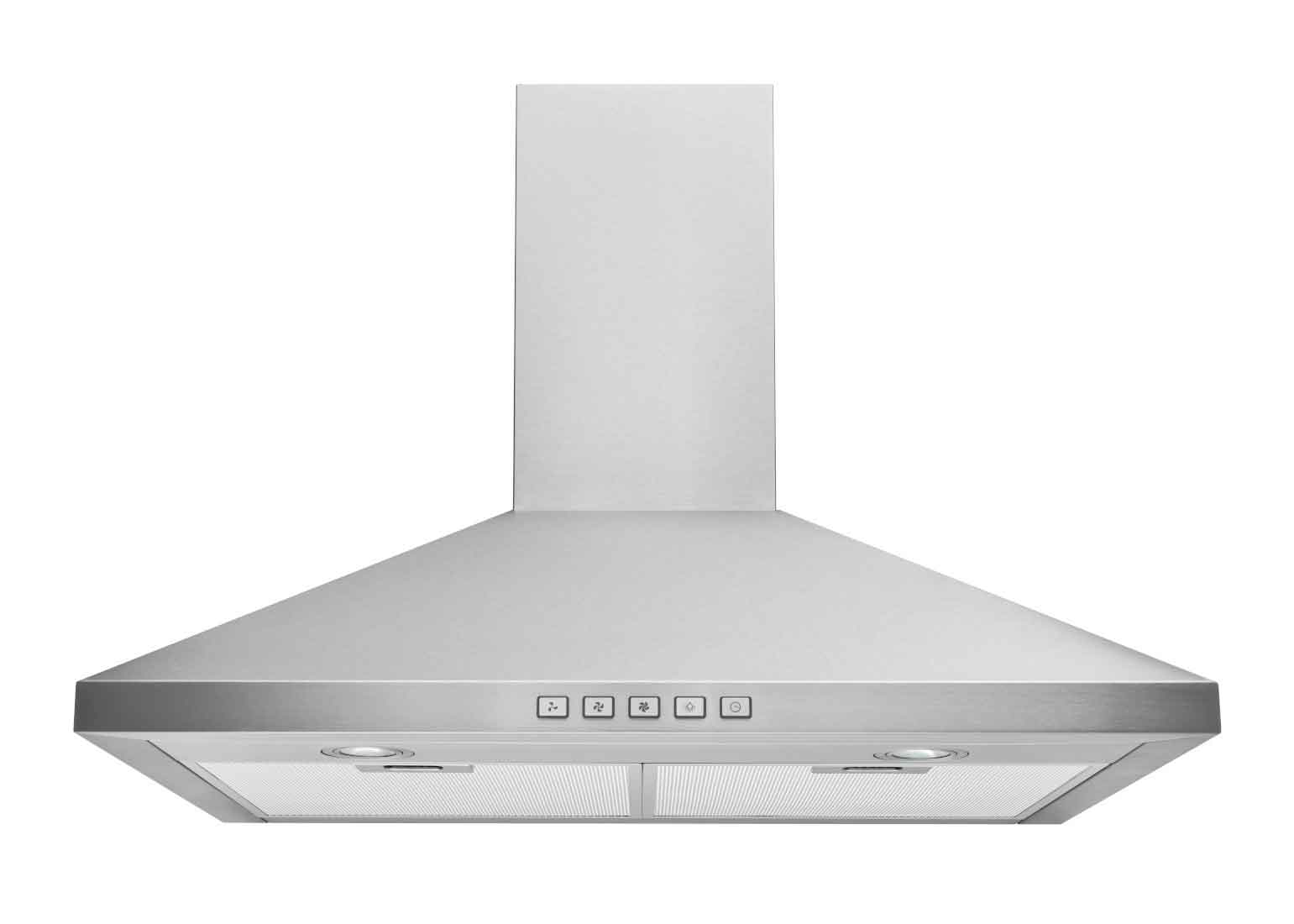 Broan 30-Inch Stainless Steel Range Hood with 450 CFM Pyramidal Design - BWP1304SS | Powerful Kitchen Ventilation for Gas & Electric Stoves