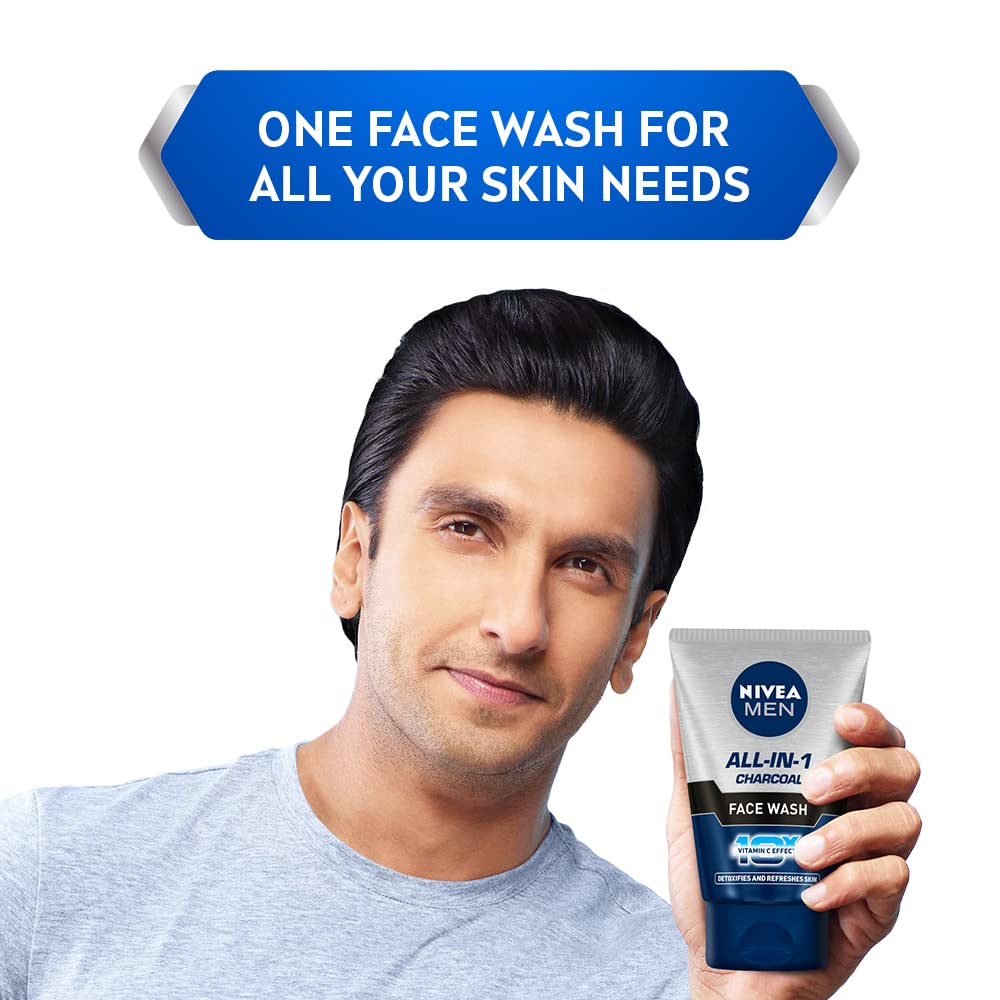 Nivea Men All In 1 Face Wash 100ml - Deep Cleansing & Hydrating Facial Cleanser for Men - Daily Skincare Routine for Oily & Dry Skin