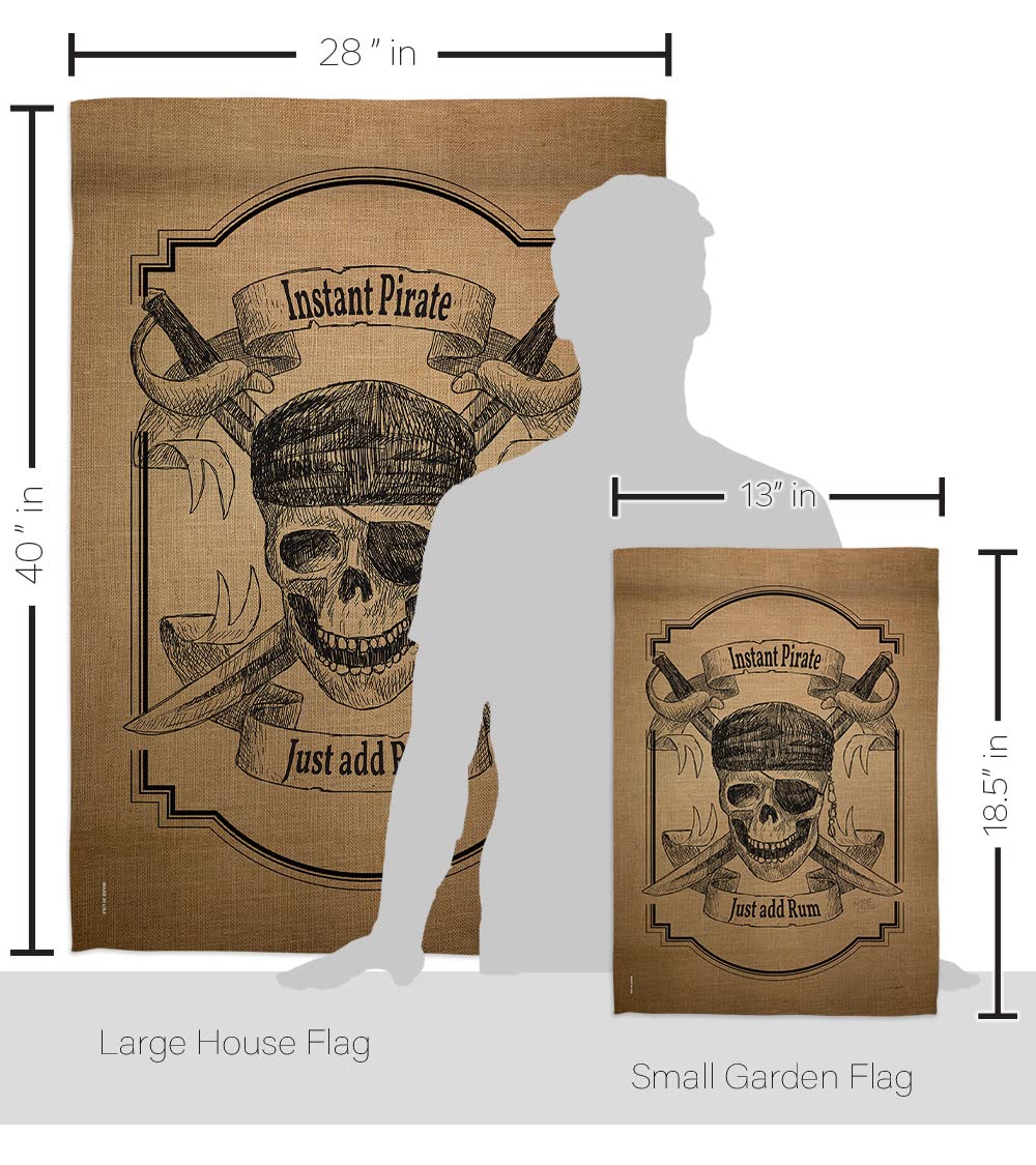 Coastal Pirate Burlap Flags Set - 28