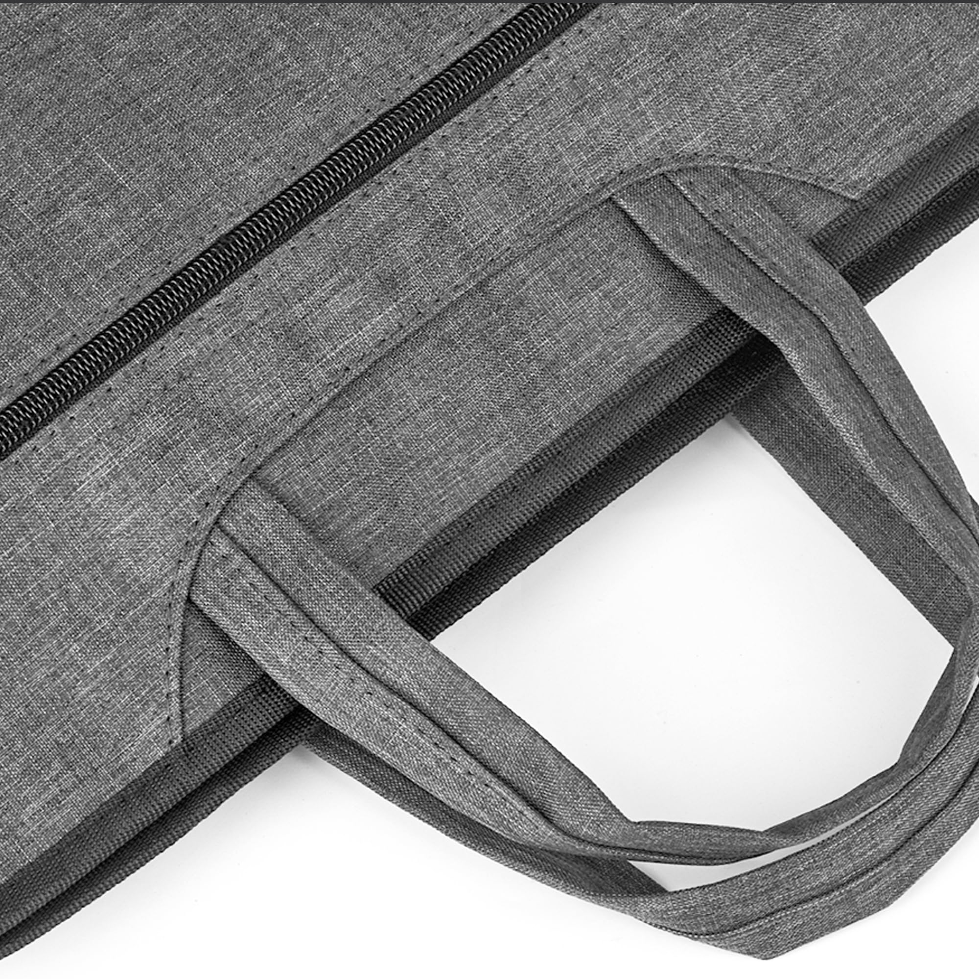 Waterproof Oxford Laptop Document Bag - Professional Zippered Briefcase for Business, Office & School - Perfect for Meetings, Commuting & Travel (Grey)