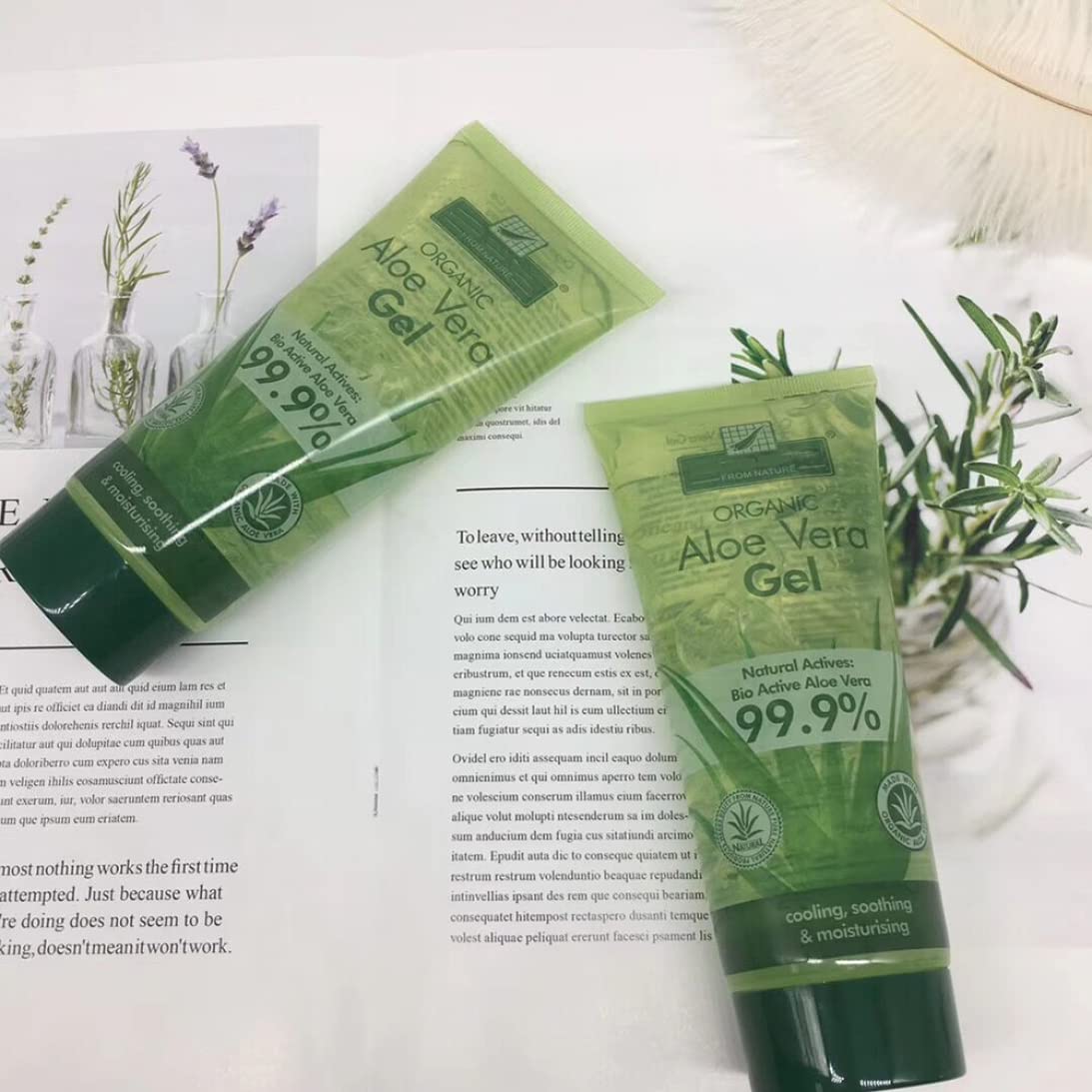 **1PC Aloe Vera Gel - Ultra Hydrating & Cooling Natural Moisturizer for Skin, Face & Hair | Non-Sticky Daily Hydration & Hair Conditioner | Perfect for Sunburn Relief, After-Sun Care & Daily Skincare**