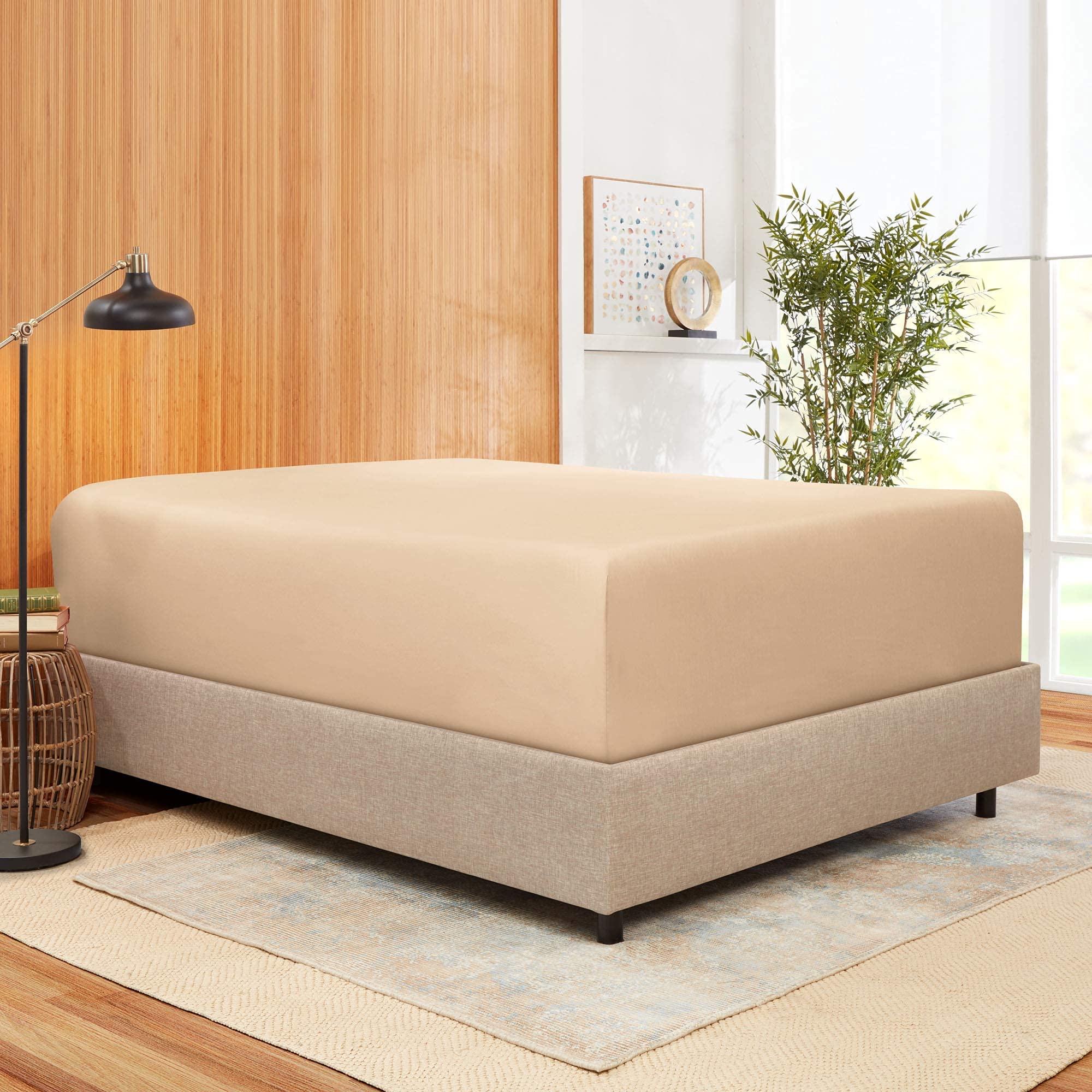Organic Cotton Fitted Sheet 600 Thread Count Full XL - Soft, Breathable for Deep Pocket Mattress | Bedroom & Guest Room