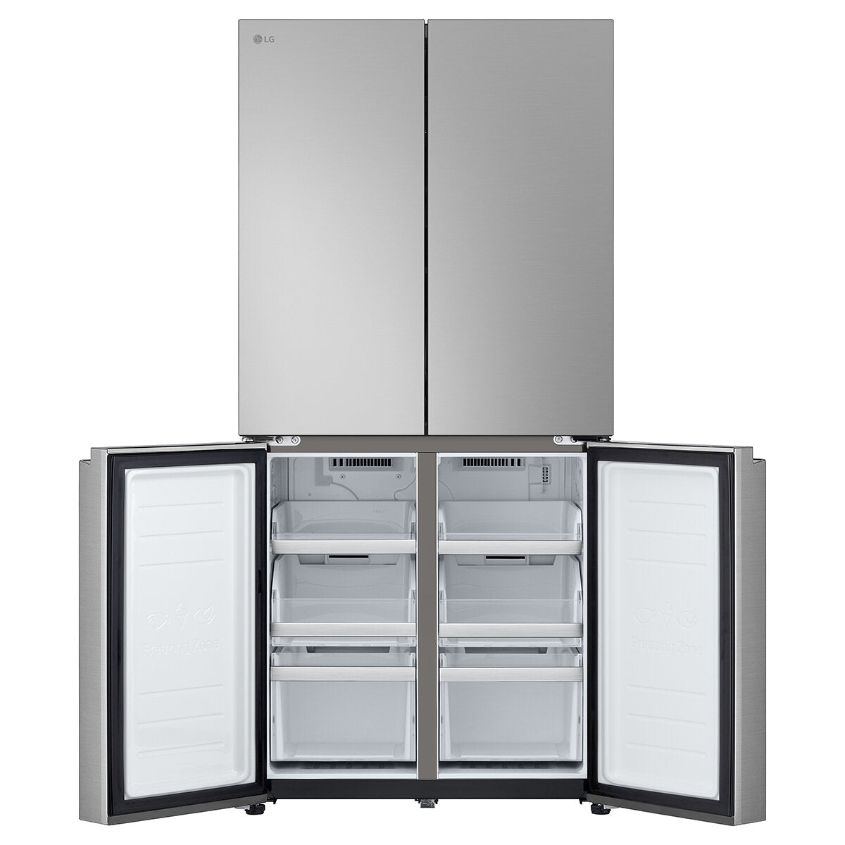 LG 530L French Door Refrigerator with Smart Cooling System - Stainless Steel GF-B505PL - Energy Efficient Large Capacity Fridge for Modern Kitchen & Family Use