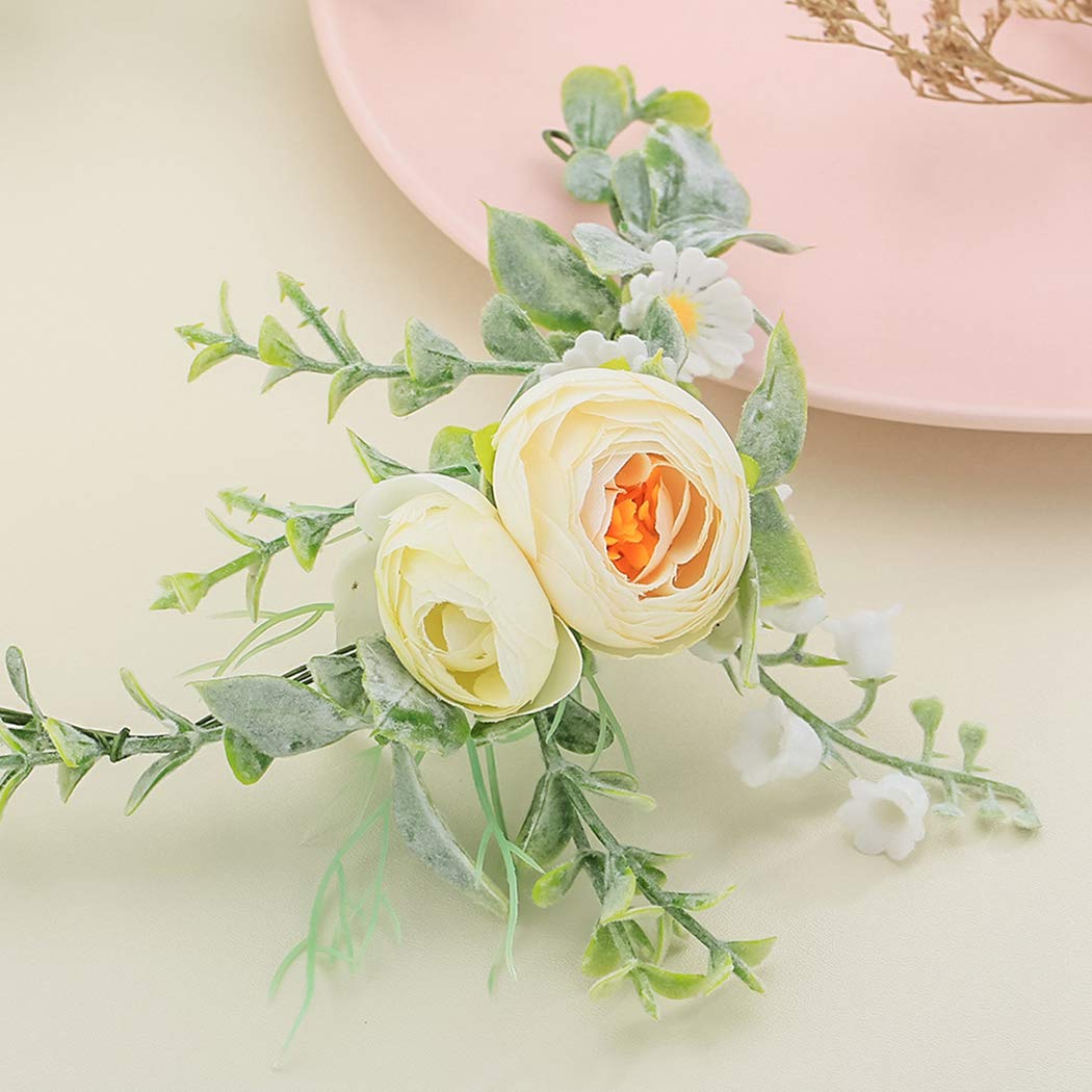 Zoylink Bridal Hair Comb - Elegant Artificial Flower Side Hair Clip for Weddings, Prom, Bridal Shower & Special Occasions | Wedding Hair Accessories for Women