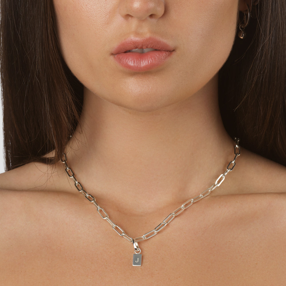 Personalized Silver Engravable Rectangle Charm - Perfect for Jewelry Making, Gifts & Keepsakes