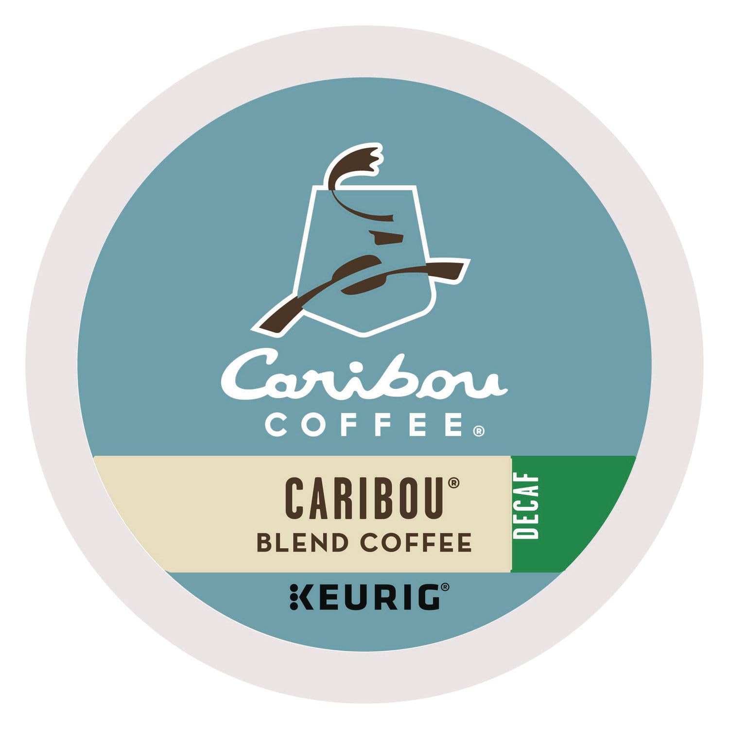 Caribou Coffee Decaf Caribou Blend K-Cups (96 Count) - Smooth & Rich Flavor for Keurig Brewers - Perfect for Home, Office, or Gifting