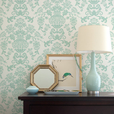 Encantada Damask Stencil - Reusable DIY Wall Stencils for Painting, Home Decor, and Crafts | Perfect for Furniture, Walls, and Fabric Projects
