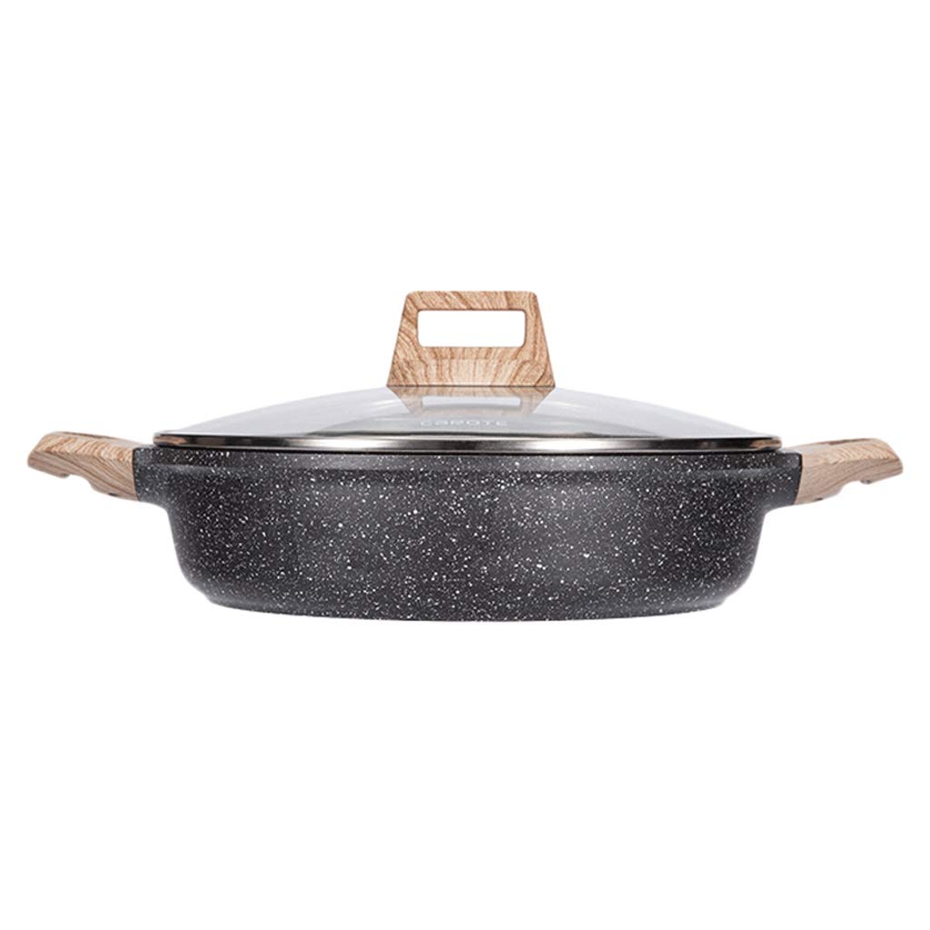 **ADG Home Non-Stick Frying Pan with Lid - Induction & Open Fire Compatible Skillet for Eggs, Steak, Pancakes & Risotto - Perfect for Home Cooking & Camping**