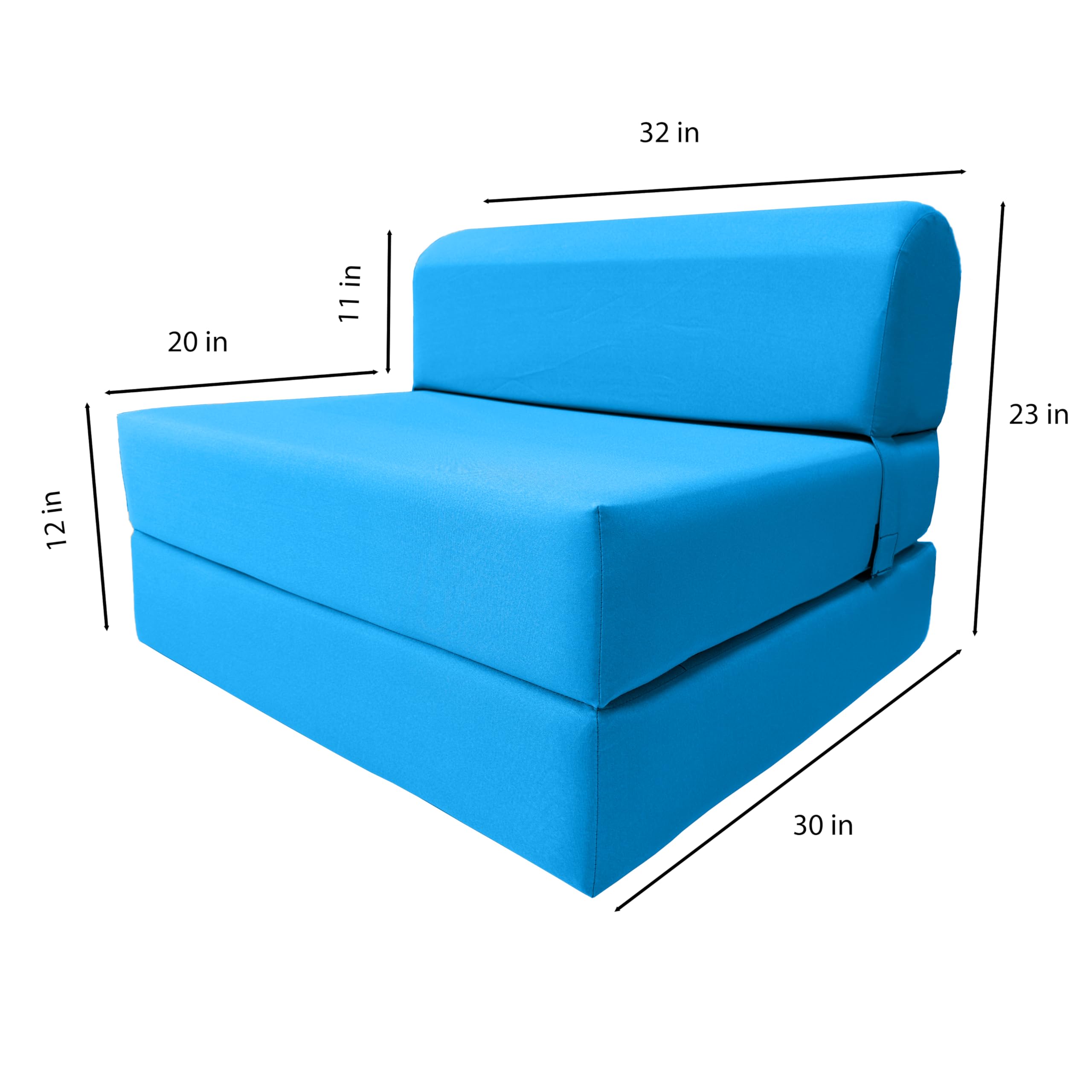 D&D Futon Sleeper Chair - Convertible Folding Bed & Sofa with High-Density Foam Mattress (70